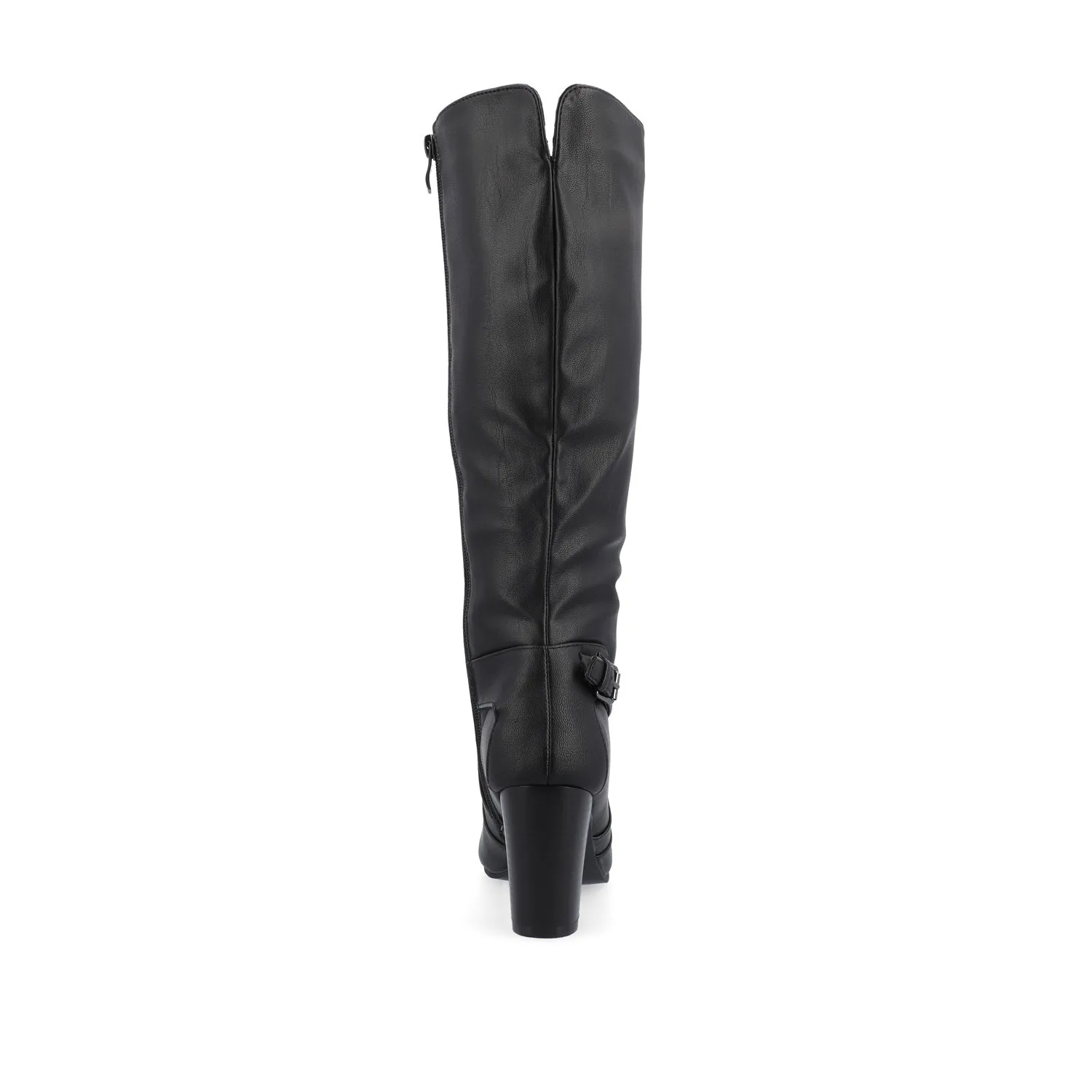 CARVER KNEE-HIGH BOOTS IN FAUX LEATHER edgy girl