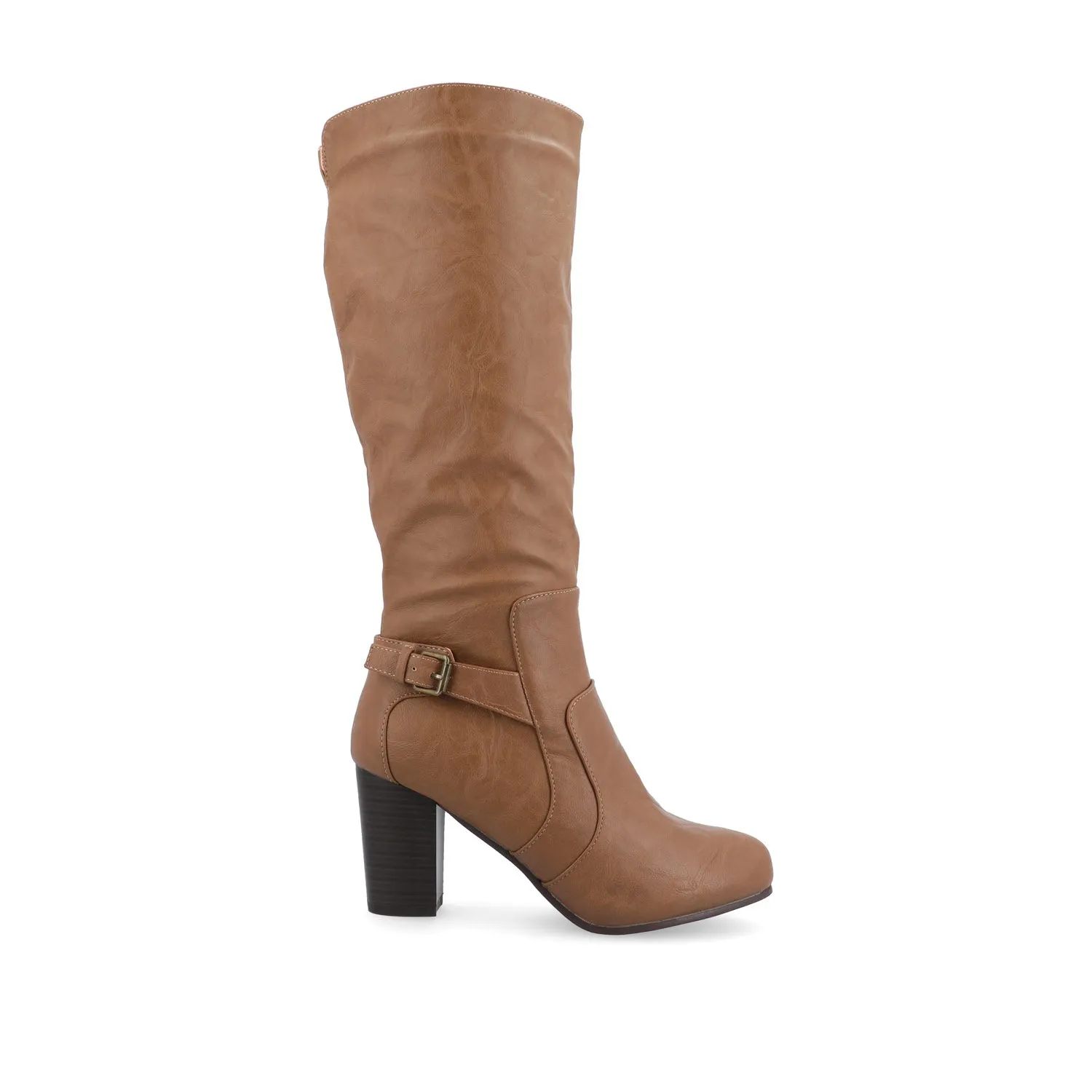 CARVER KNEE-HIGH BOOTS IN FAUX LEATHER edgy girl