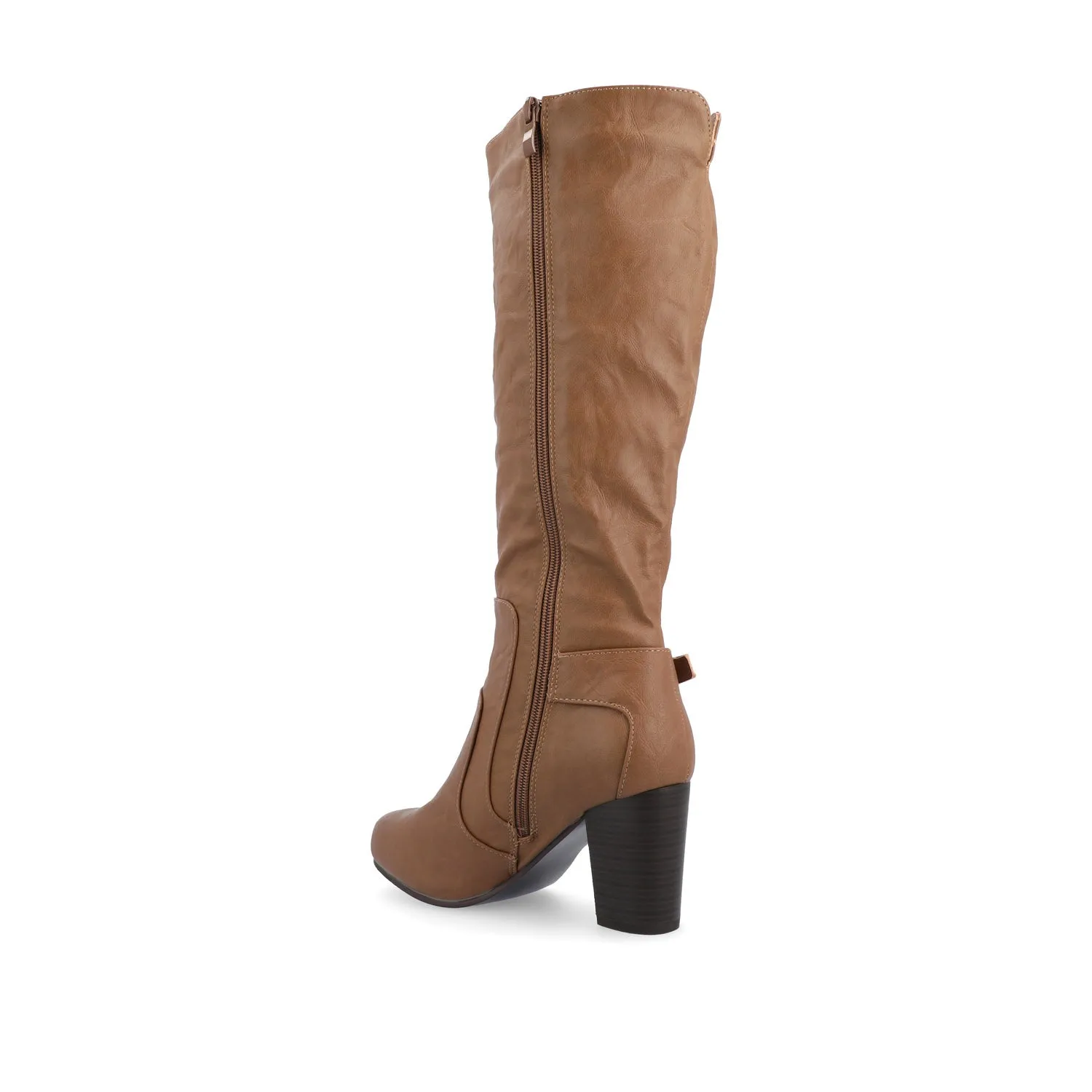 CARVER KNEE-HIGH BOOTS IN FAUX LEATHER edgy girl