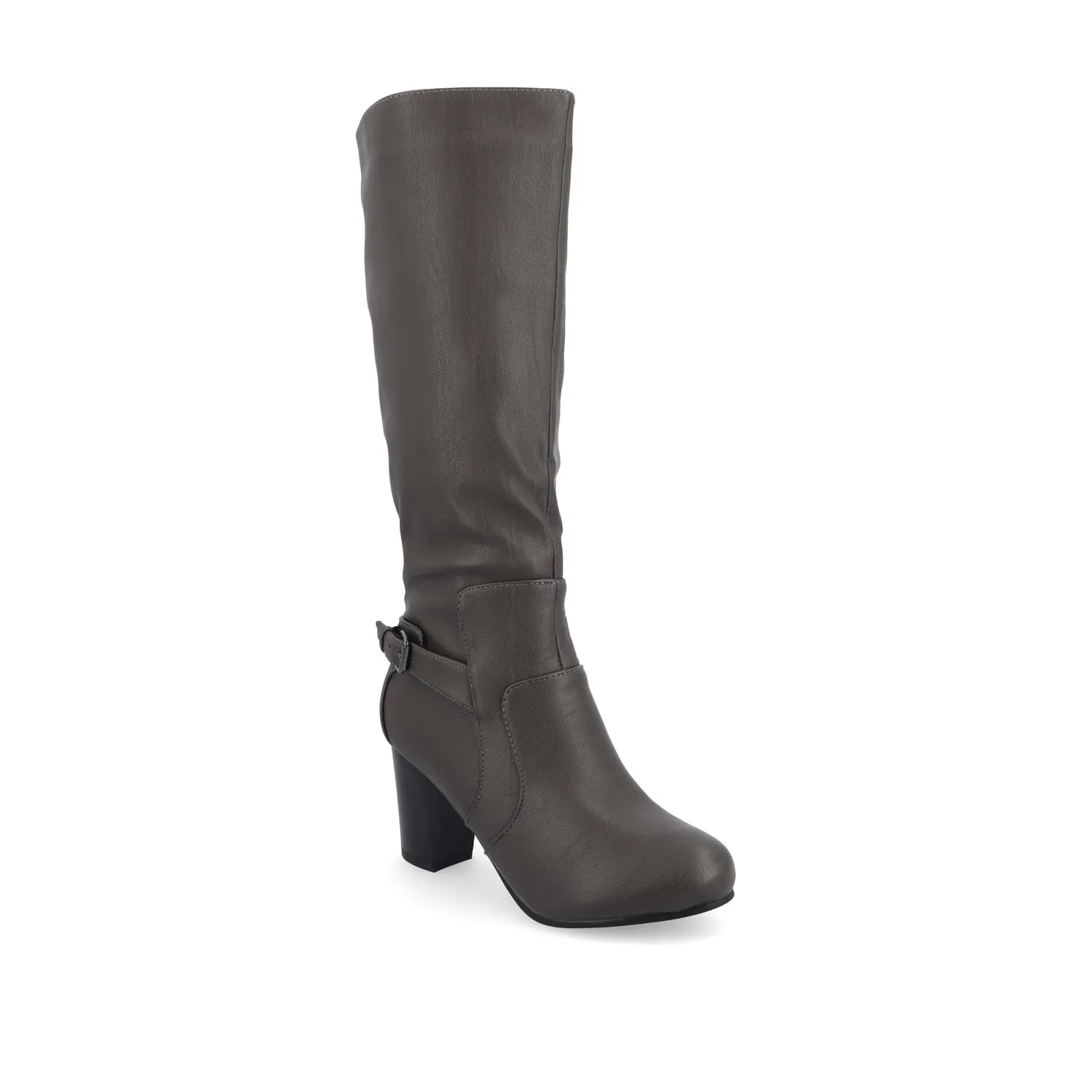 CARVER KNEE-HIGH BOOTS IN FAUX LEATHER edgy girl