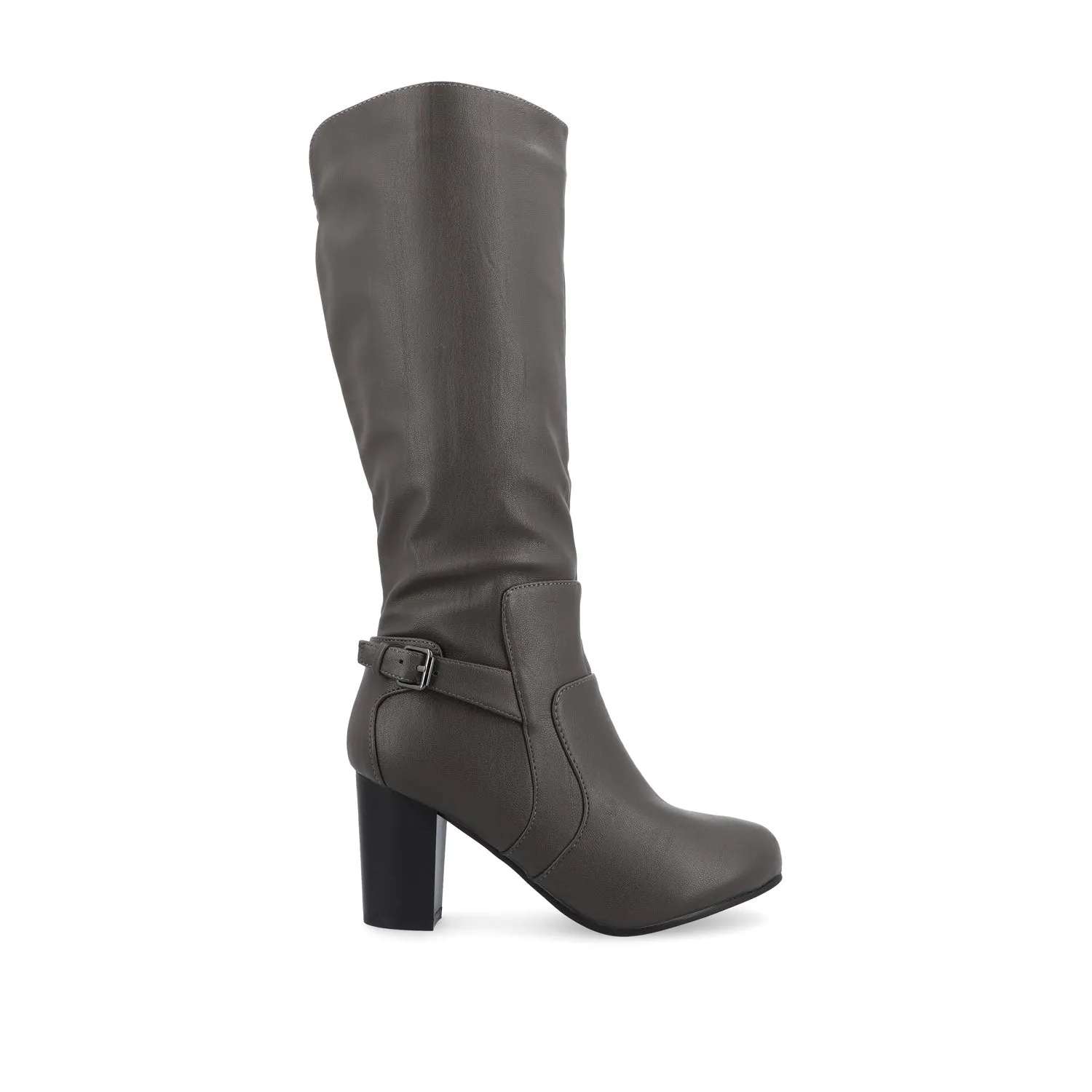 CARVER KNEE-HIGH BOOTS IN FAUX LEATHER edgy girl