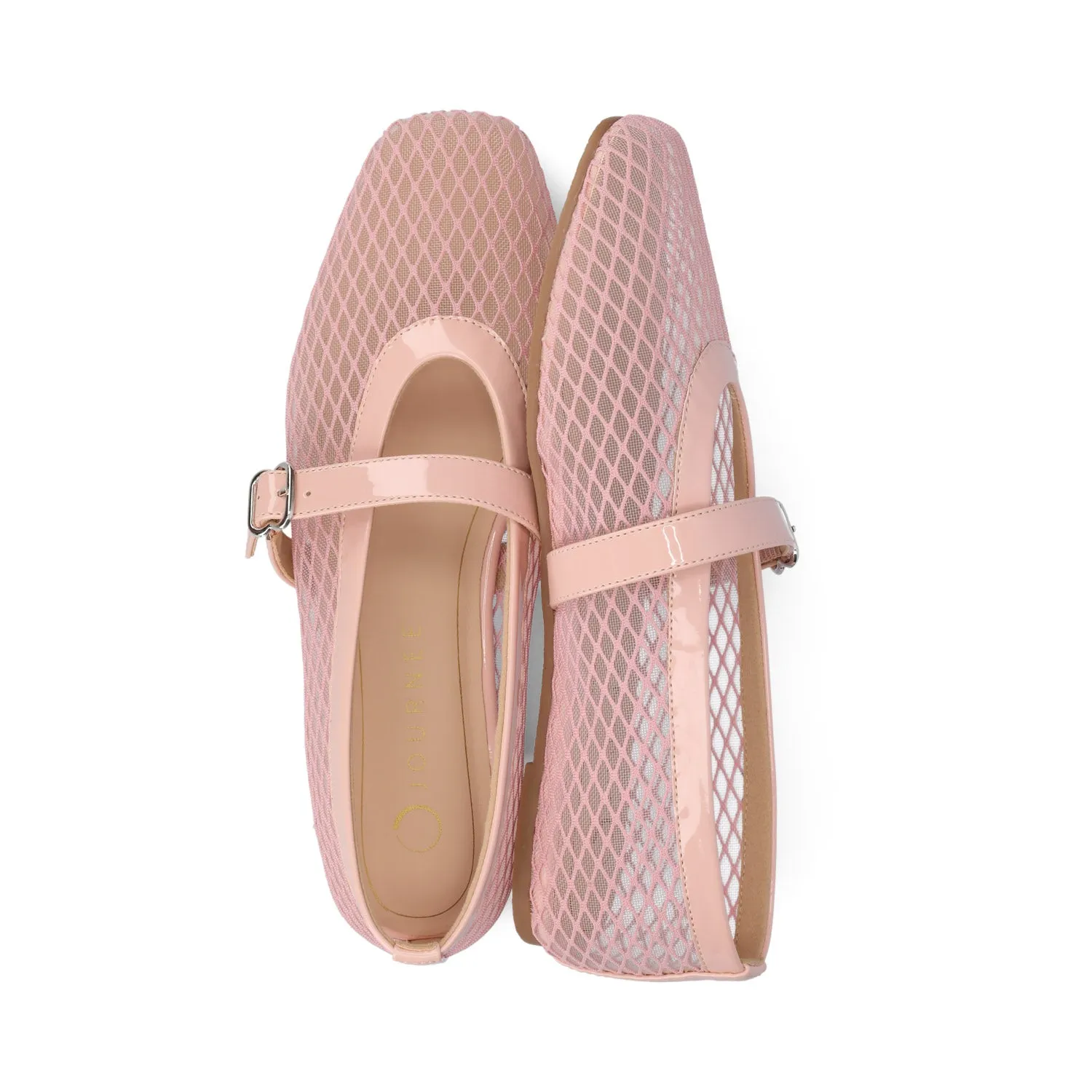 CASHA MARY JANE FLATS IN MESH brown mood