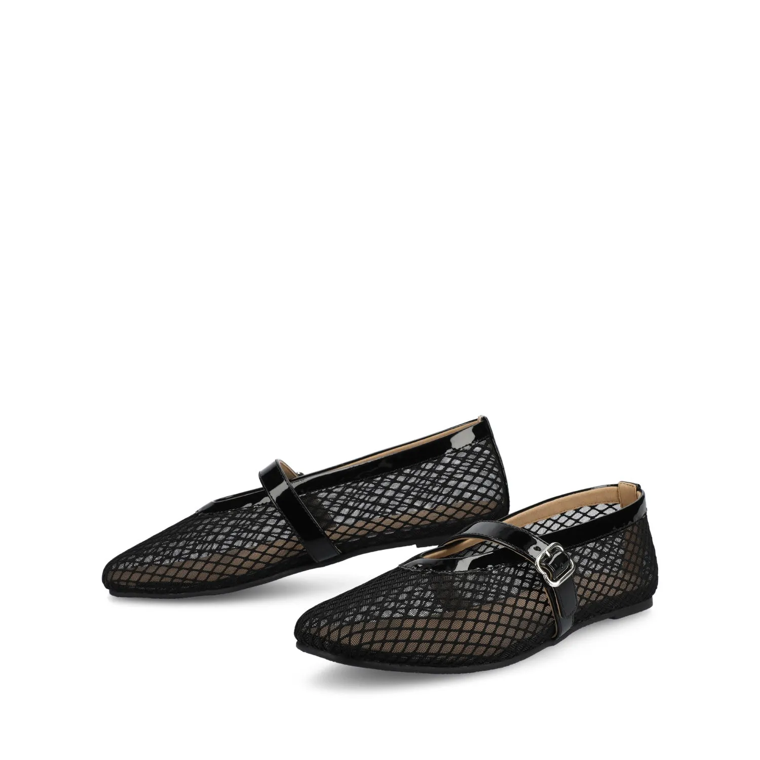 CASHA MARY JANE FLATS IN MESH brown mood