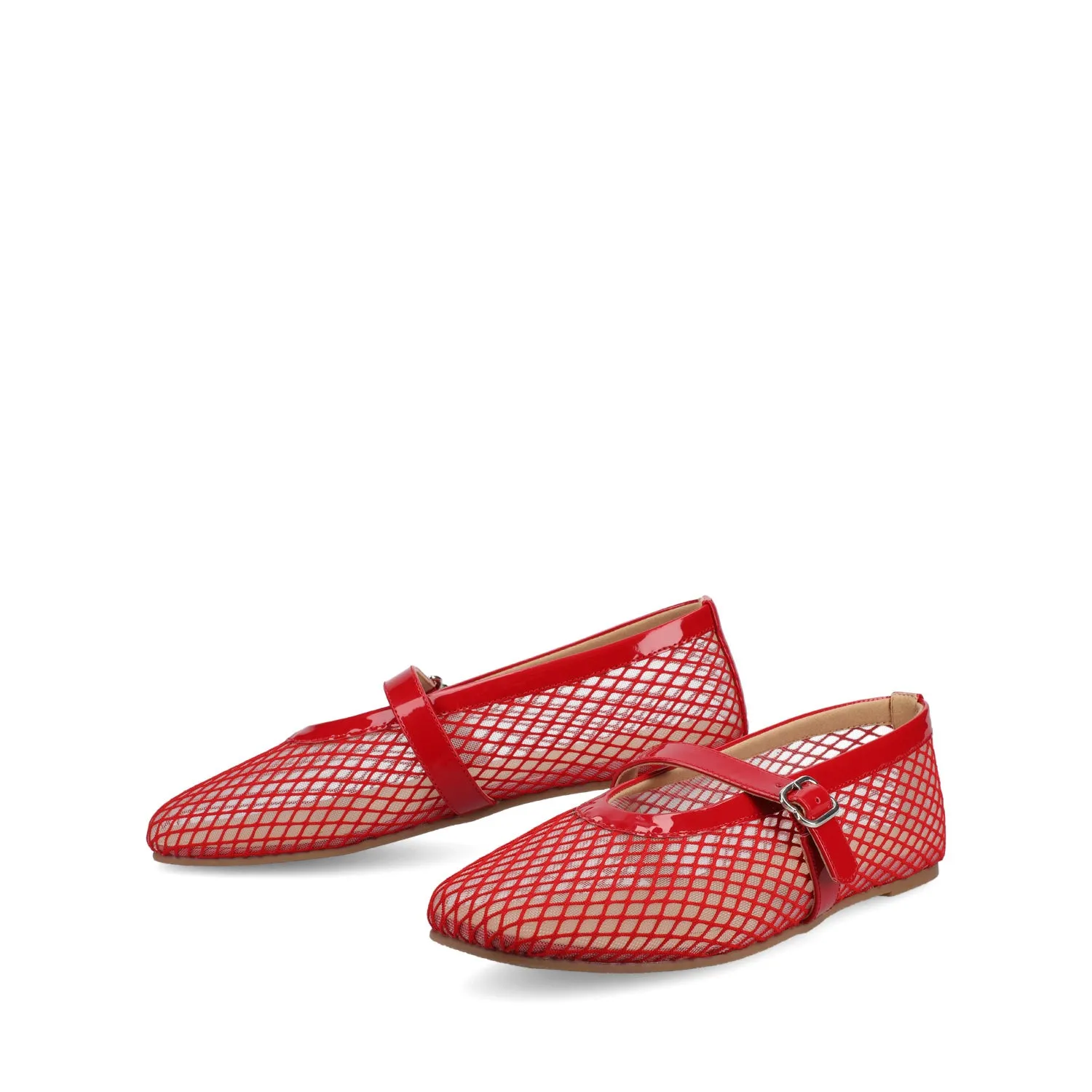 CASHA MARY JANE FLATS IN MESH brown mood