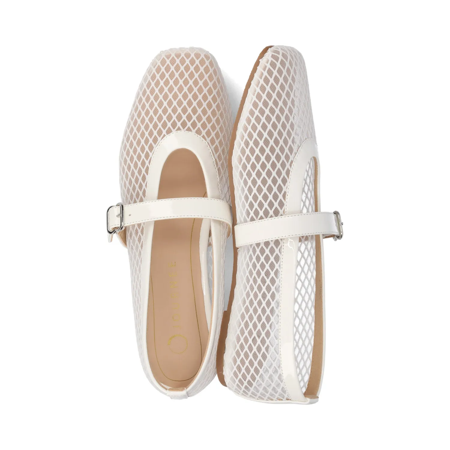 CASHA MARY JANE FLATS IN MESH brown mood
