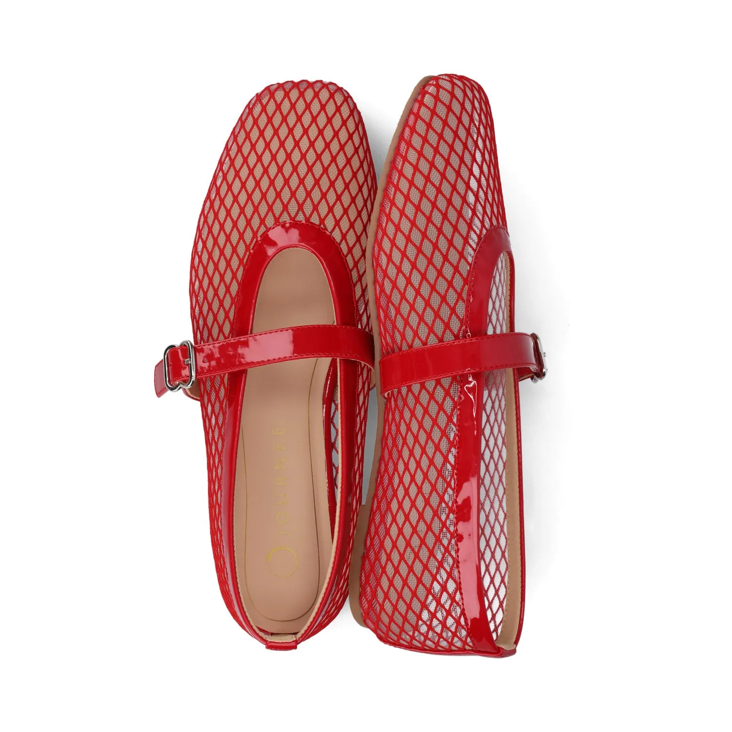 CASHA MARY JANE FLATS IN MESH brown mood