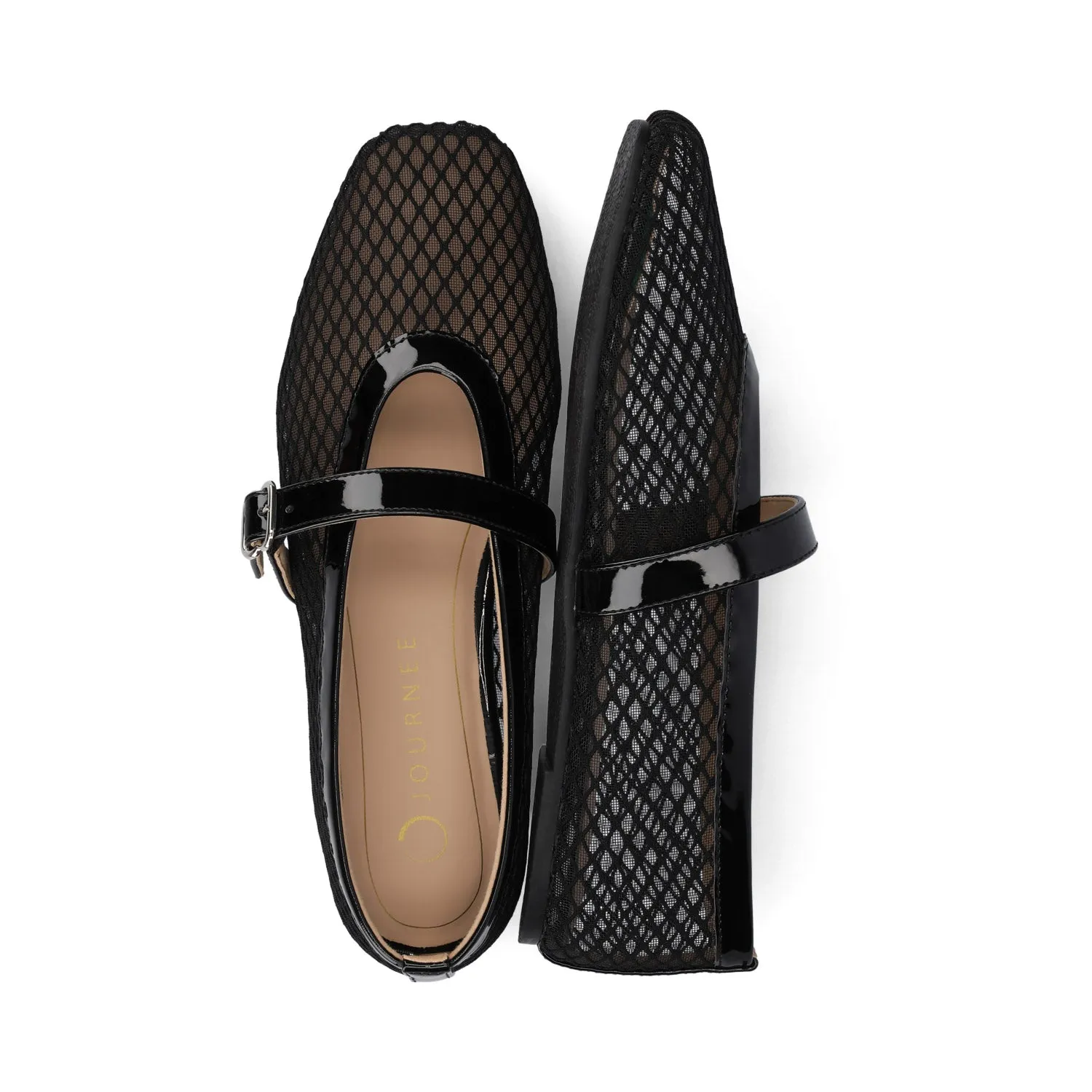 CASHA MARY JANE FLATS IN MESH brown mood