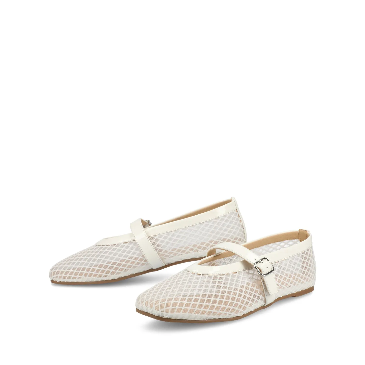 CASHA MARY JANE FLATS IN MESH brown mood