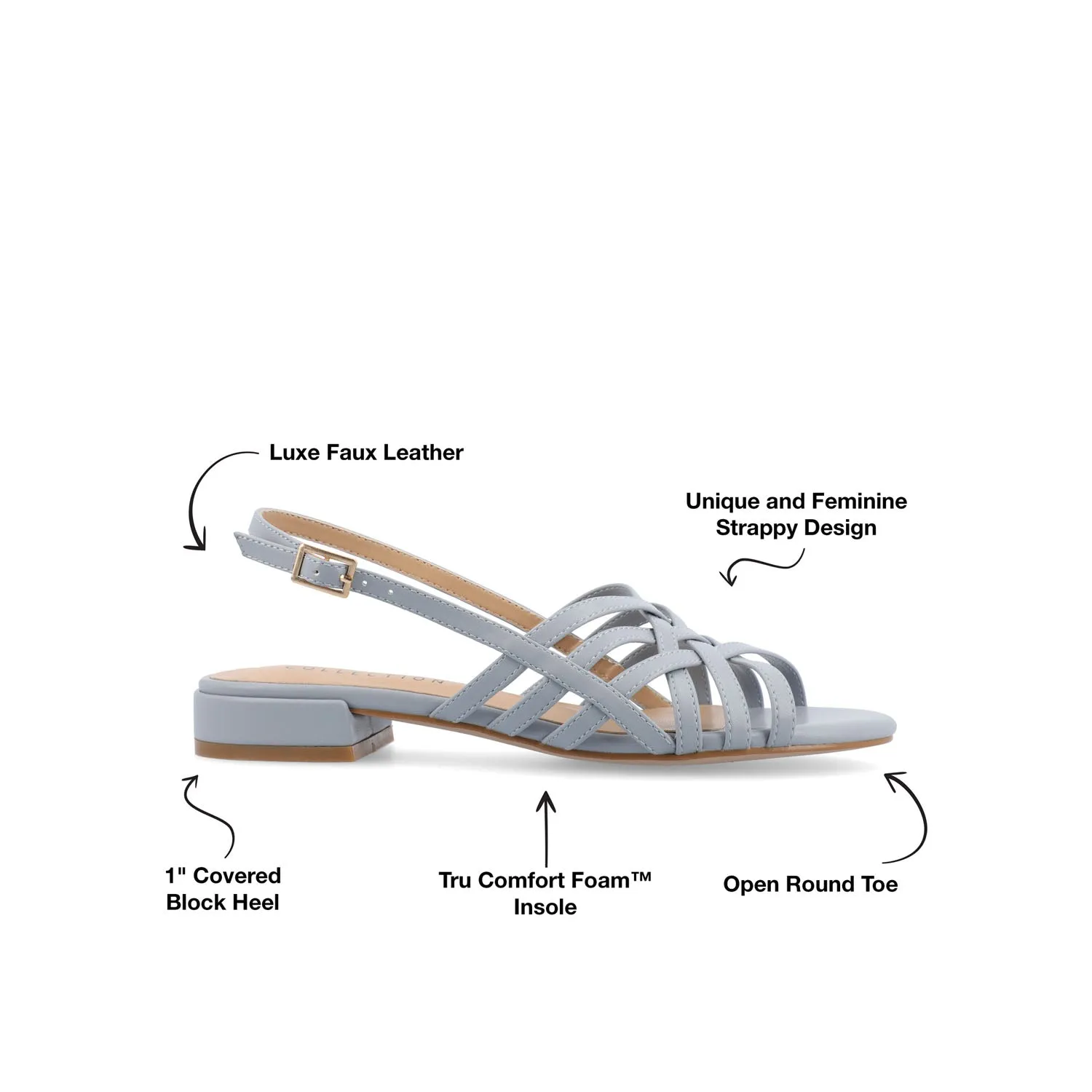 CASSANDRA STRAPPY SANDALS poolside cool