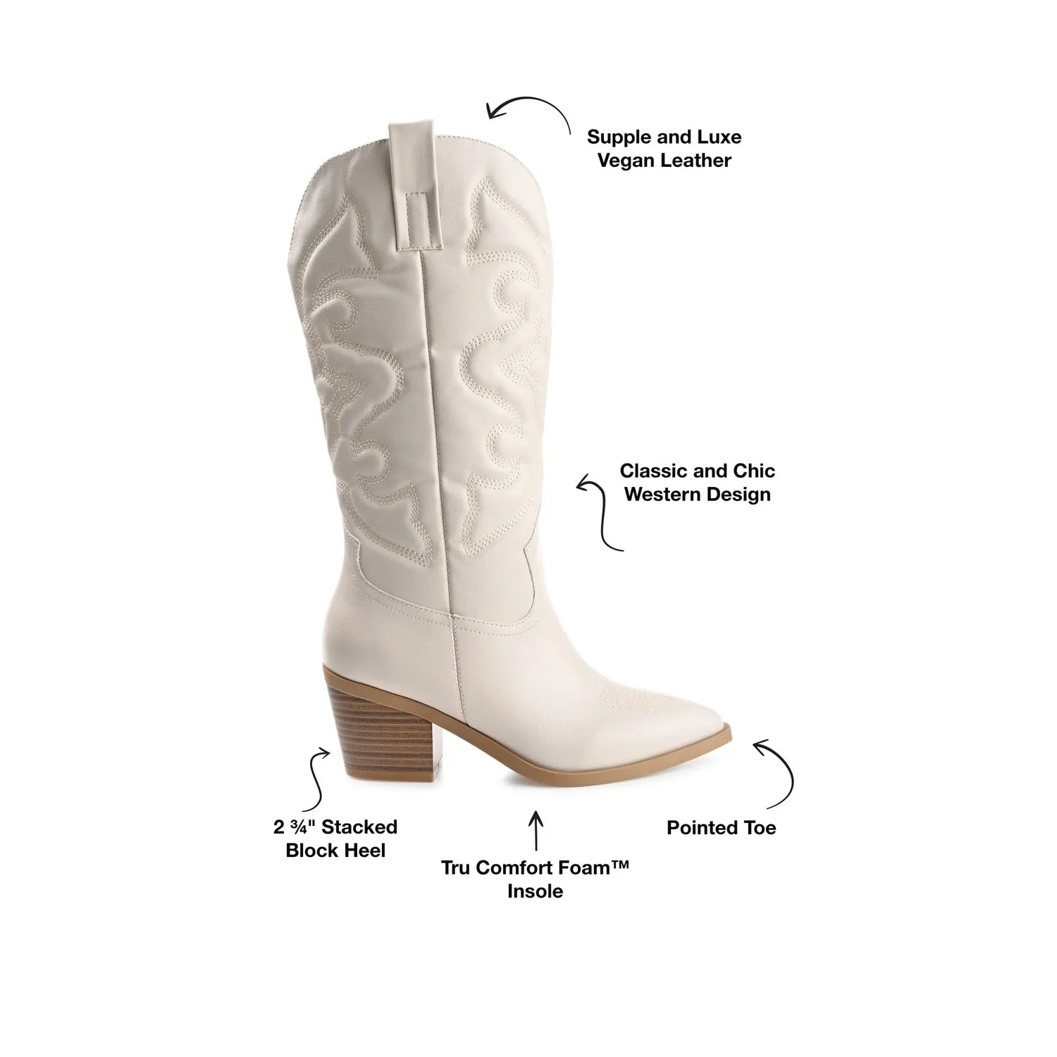 CHANTRY COWGIRL BOOTS IN FAUX LEATHER matte vibe