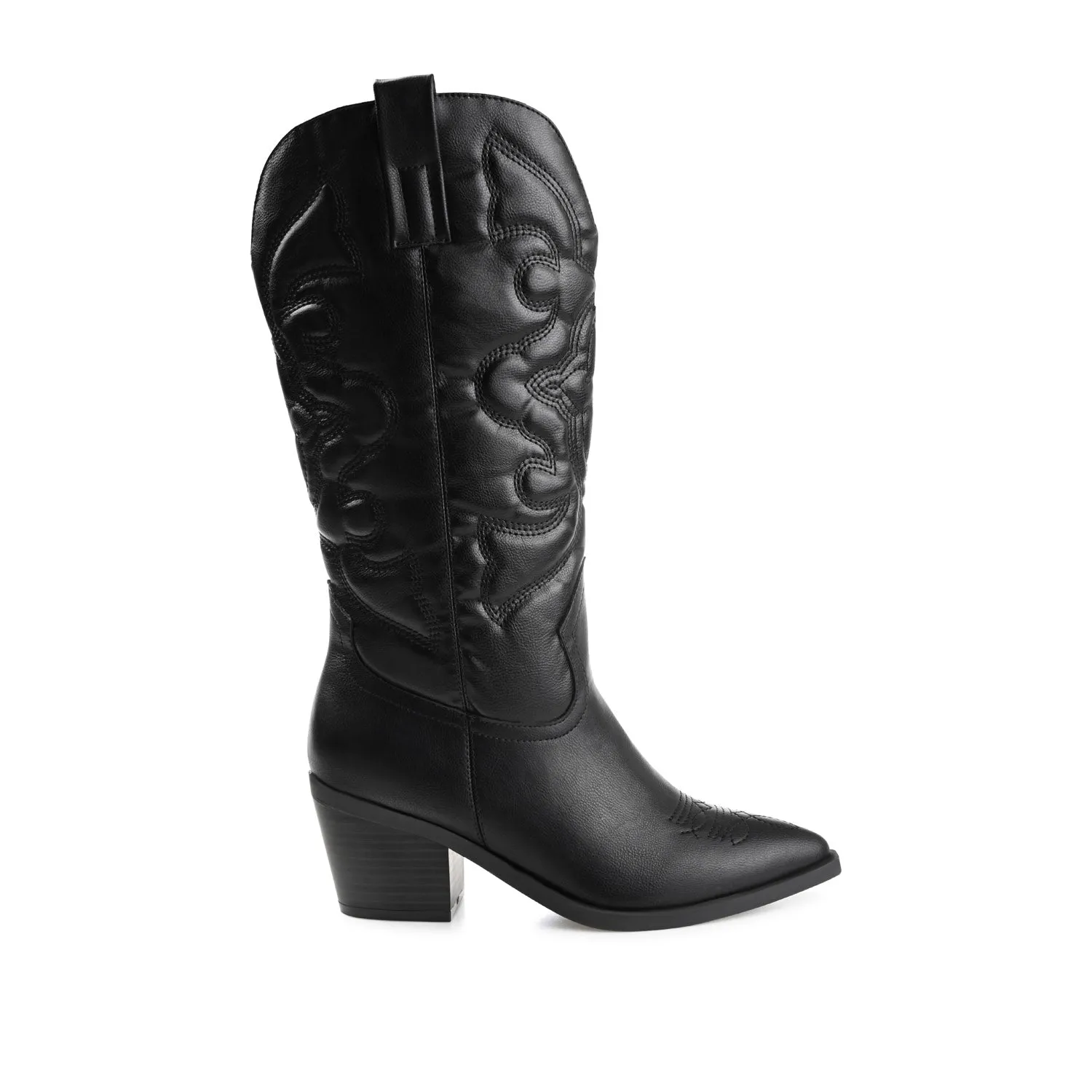 CHANTRY COWGIRL BOOTS IN FAUX LEATHER matte vibe