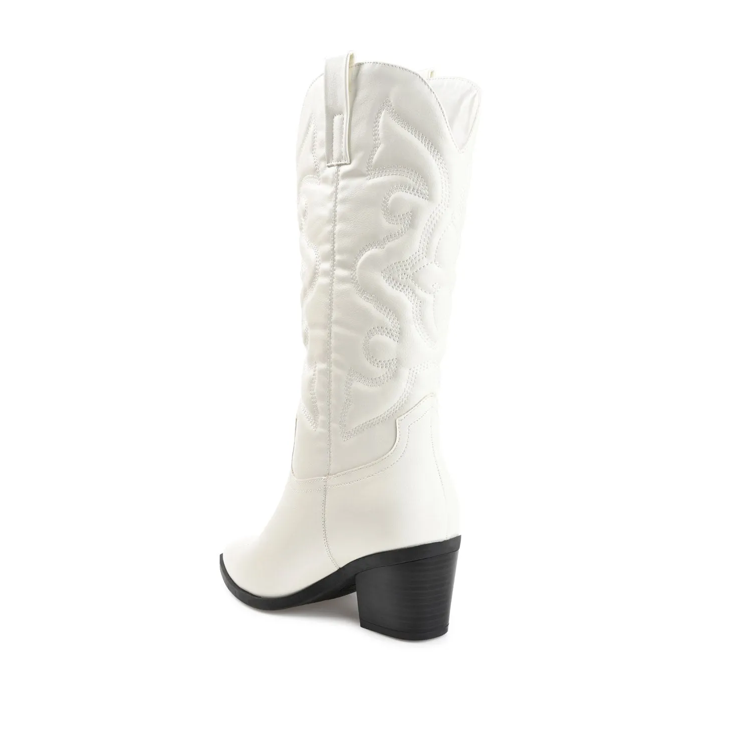 CHANTRY COWGIRL BOOTS IN FAUX LEATHER matte vibe