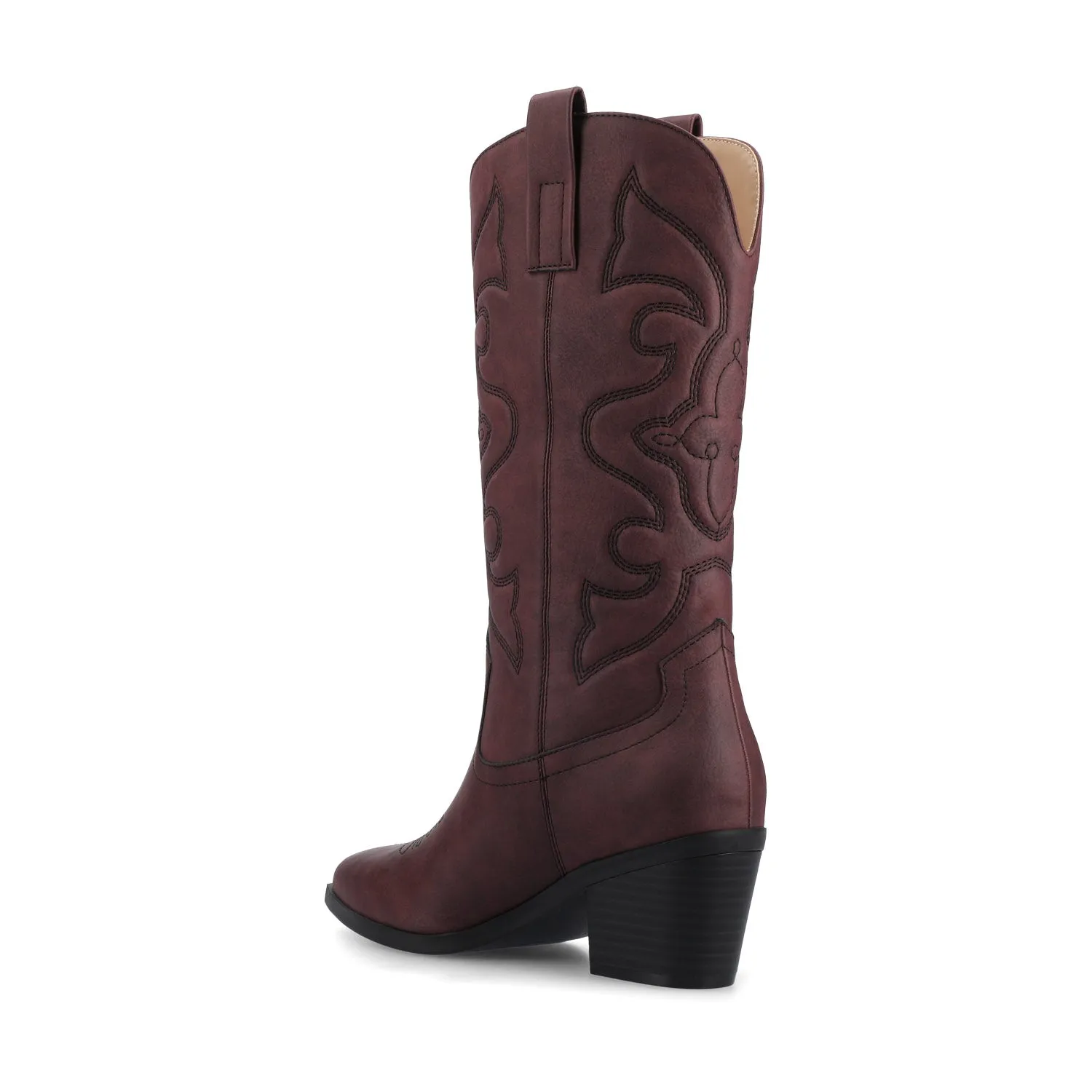 CHANTRY COWGIRL BOOTS IN FAUX LEATHER matte vibe
