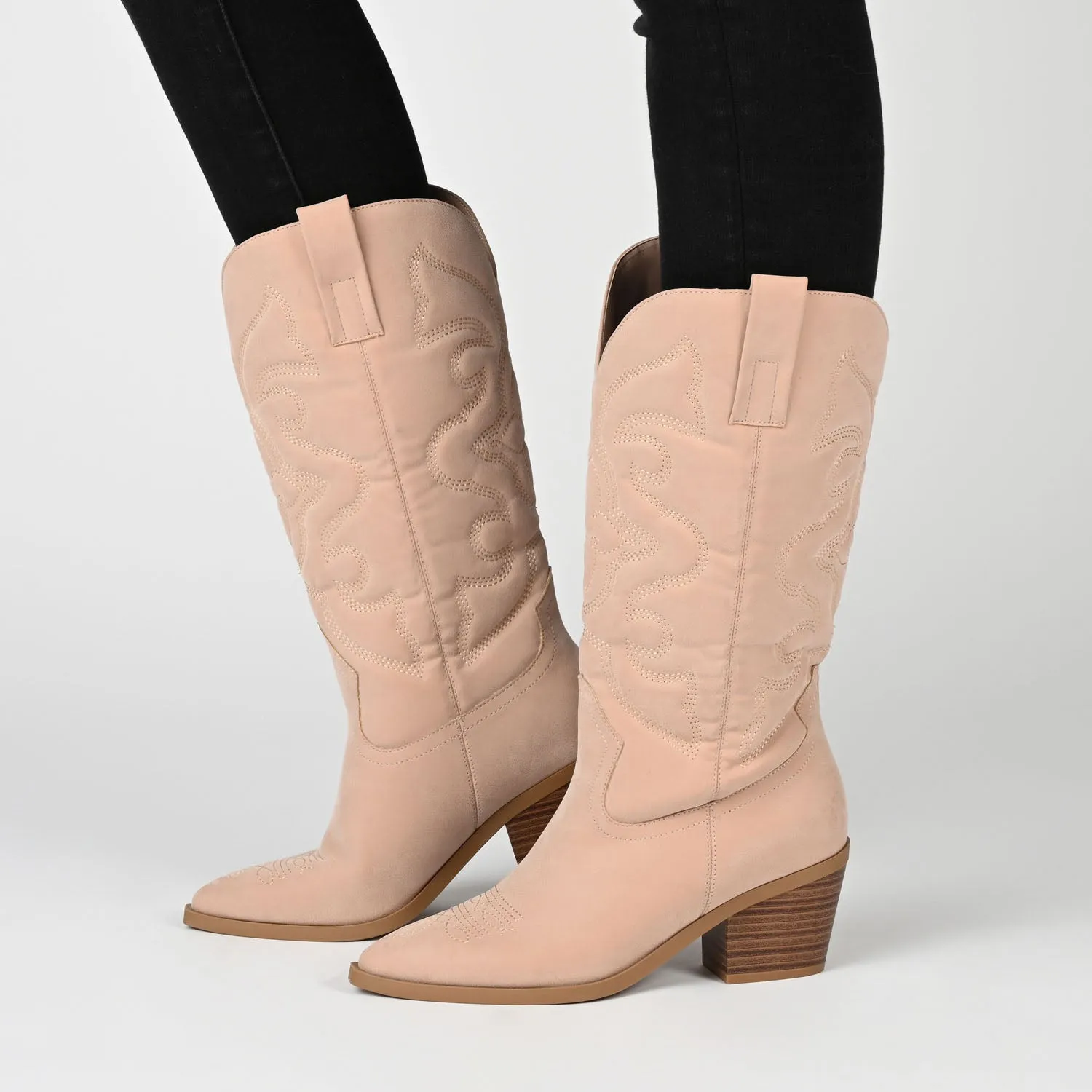 CHANTRY COWGIRL BOOTS IN FAUX LEATHER matte vibe