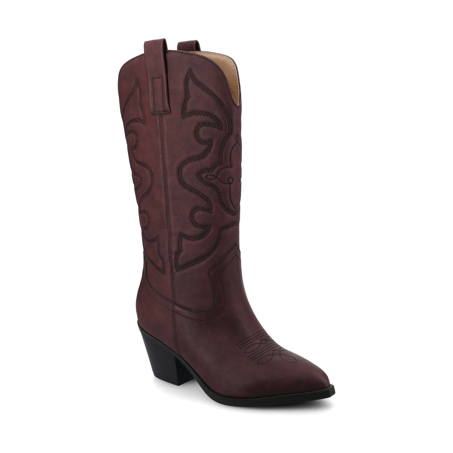 CHANTRY COWGIRL BOOTS IN FAUX LEATHER matte vibe