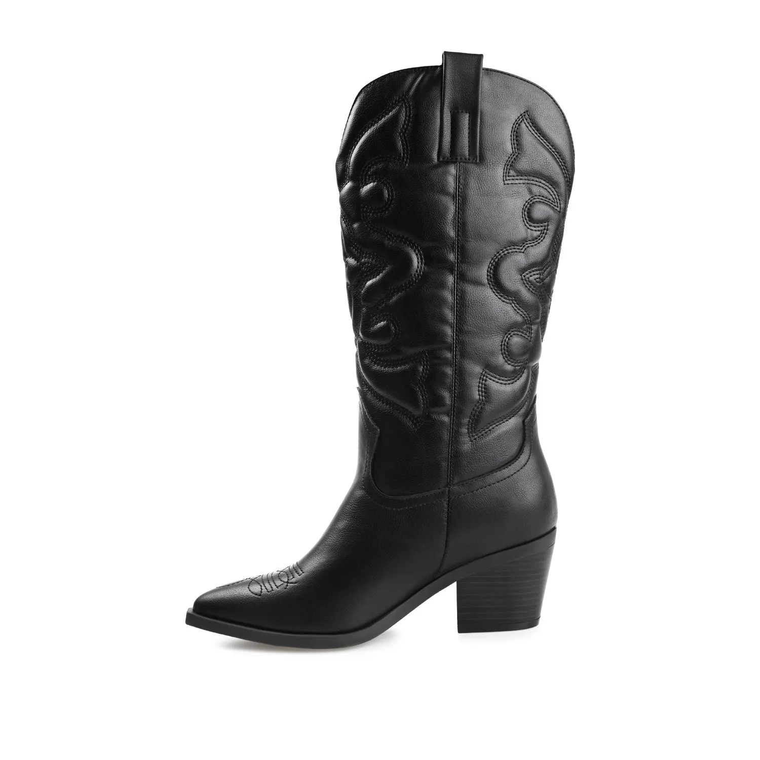 CHANTRY COWGIRL BOOTS IN FAUX LEATHER matte vibe