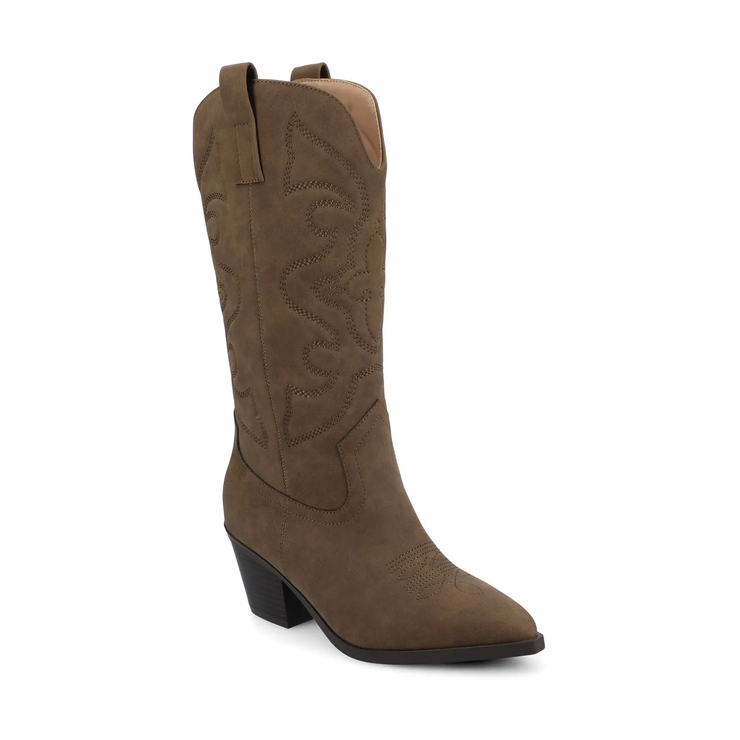CHANTRY COWGIRL BOOTS IN FAUX LEATHER matte vibe