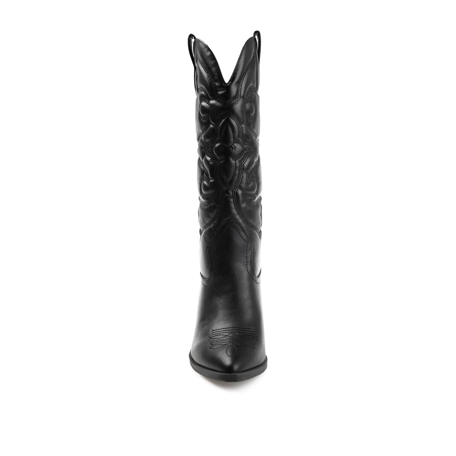 CHANTRY COWGIRL BOOTS IN FAUX LEATHER matte vibe
