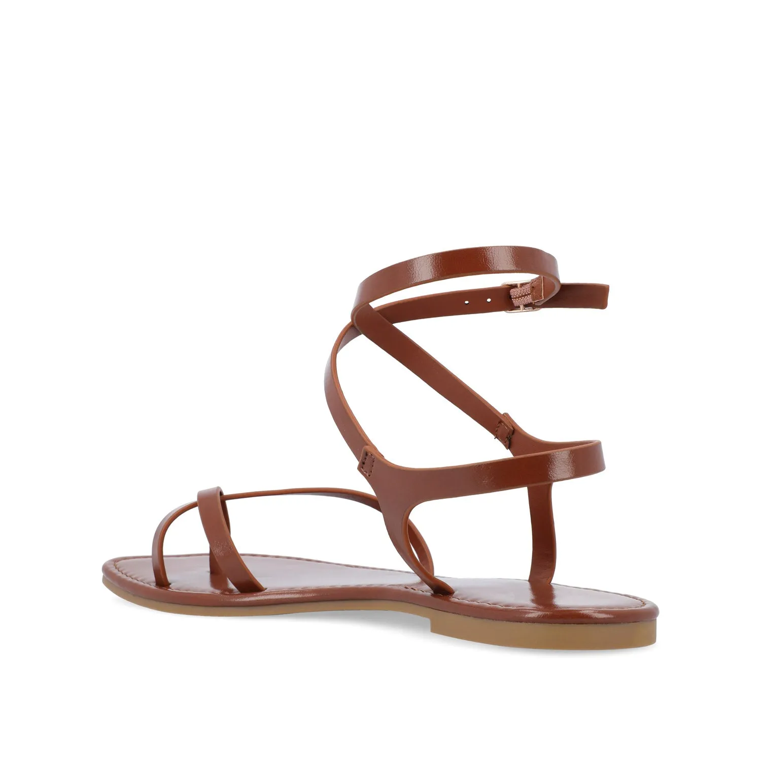 CHARRA MULTI STRAP SANDALS IN PATENT heel arch