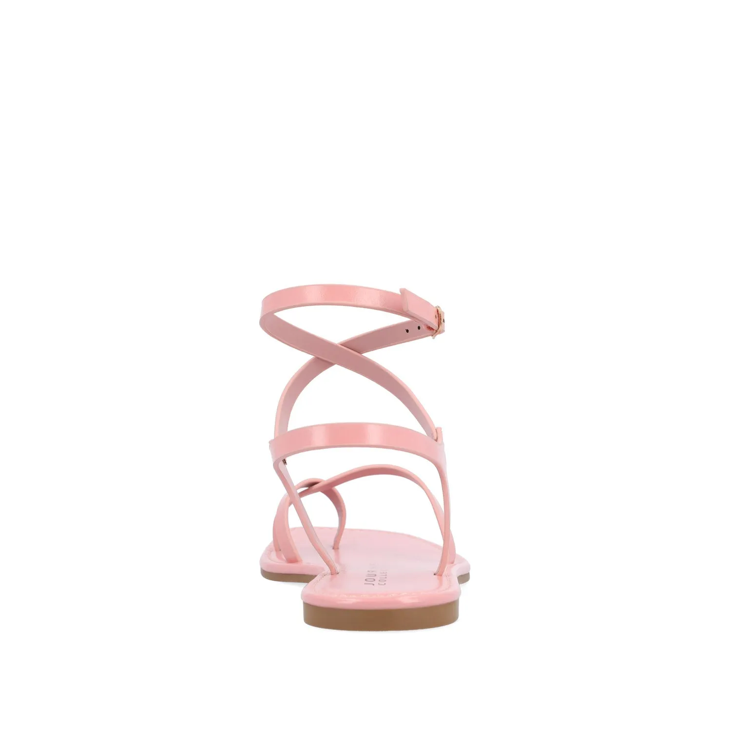CHARRA MULTI STRAP SANDALS IN PATENT heel arch