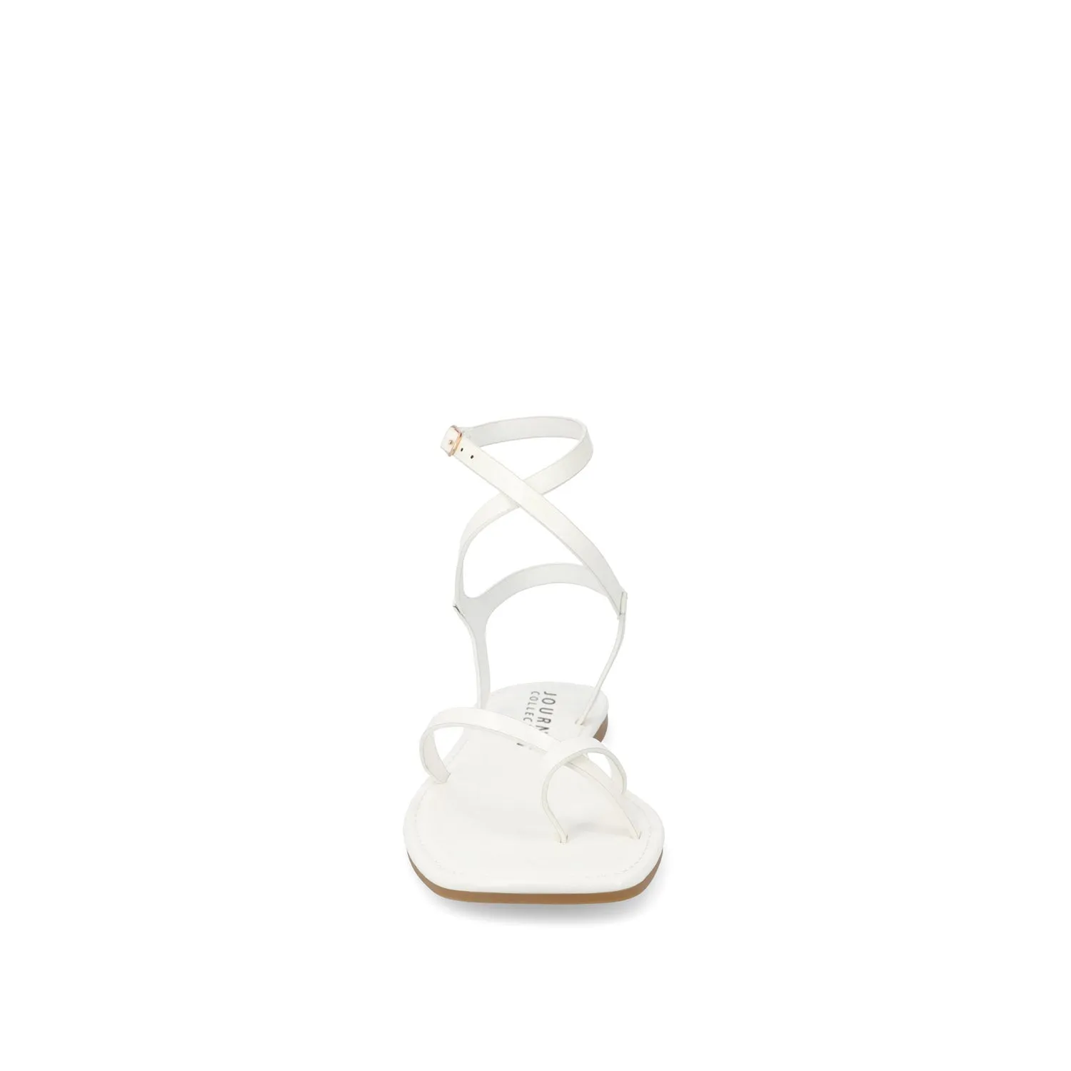 CHARRA MULTI STRAP SANDALS IN PATENT heel arch