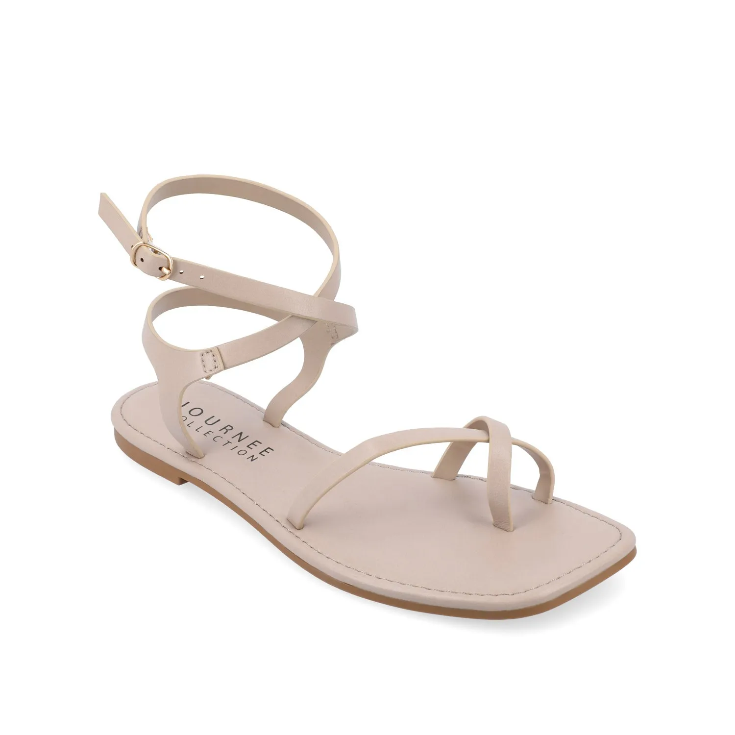 CHARRA MULTI STRAP SANDALS IN PATENT heel arch
