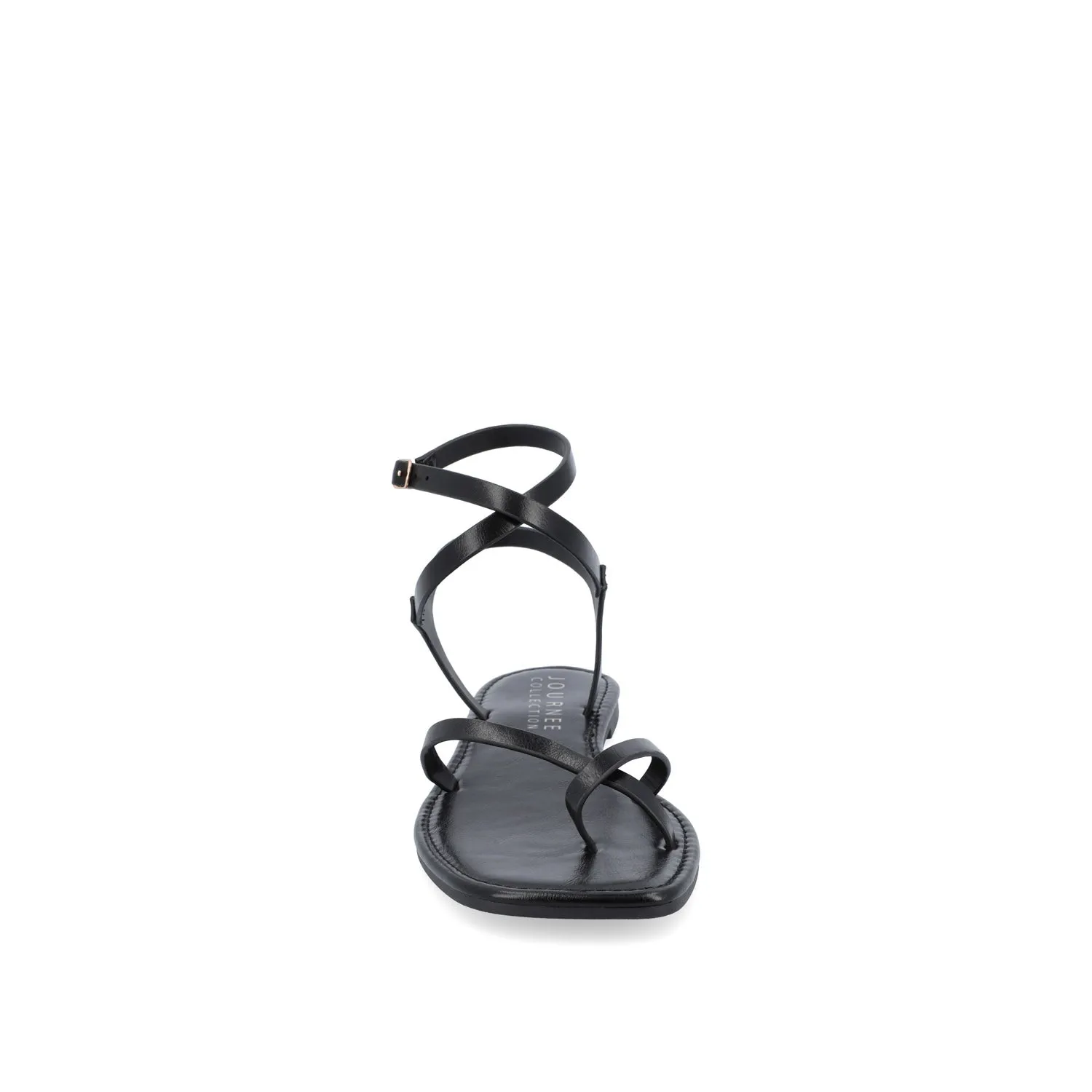 CHARRA MULTI STRAP SANDALS IN PATENT heel arch