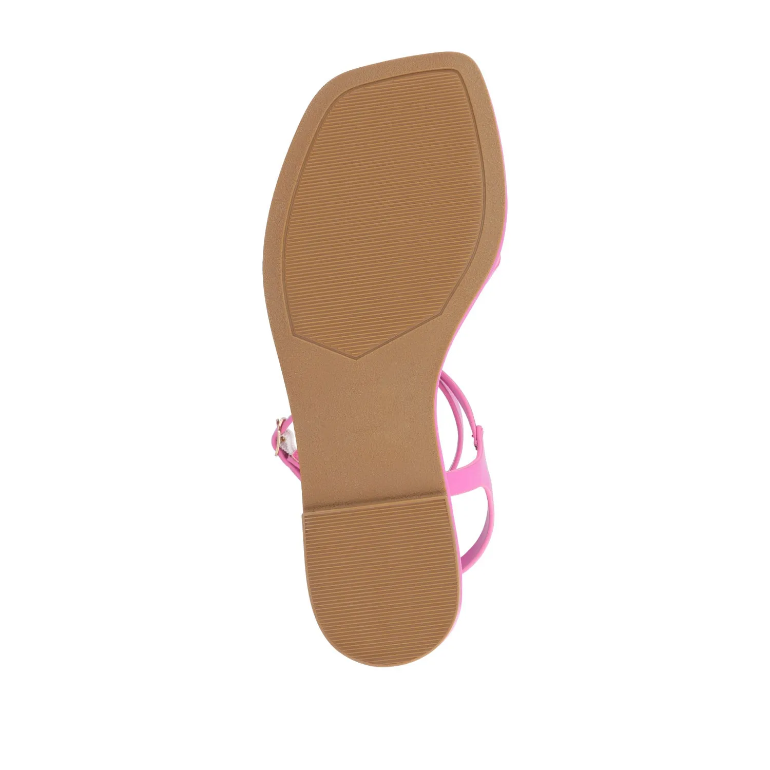 CHARRA MULTI STRAP SANDALS IN PATENT heel arch