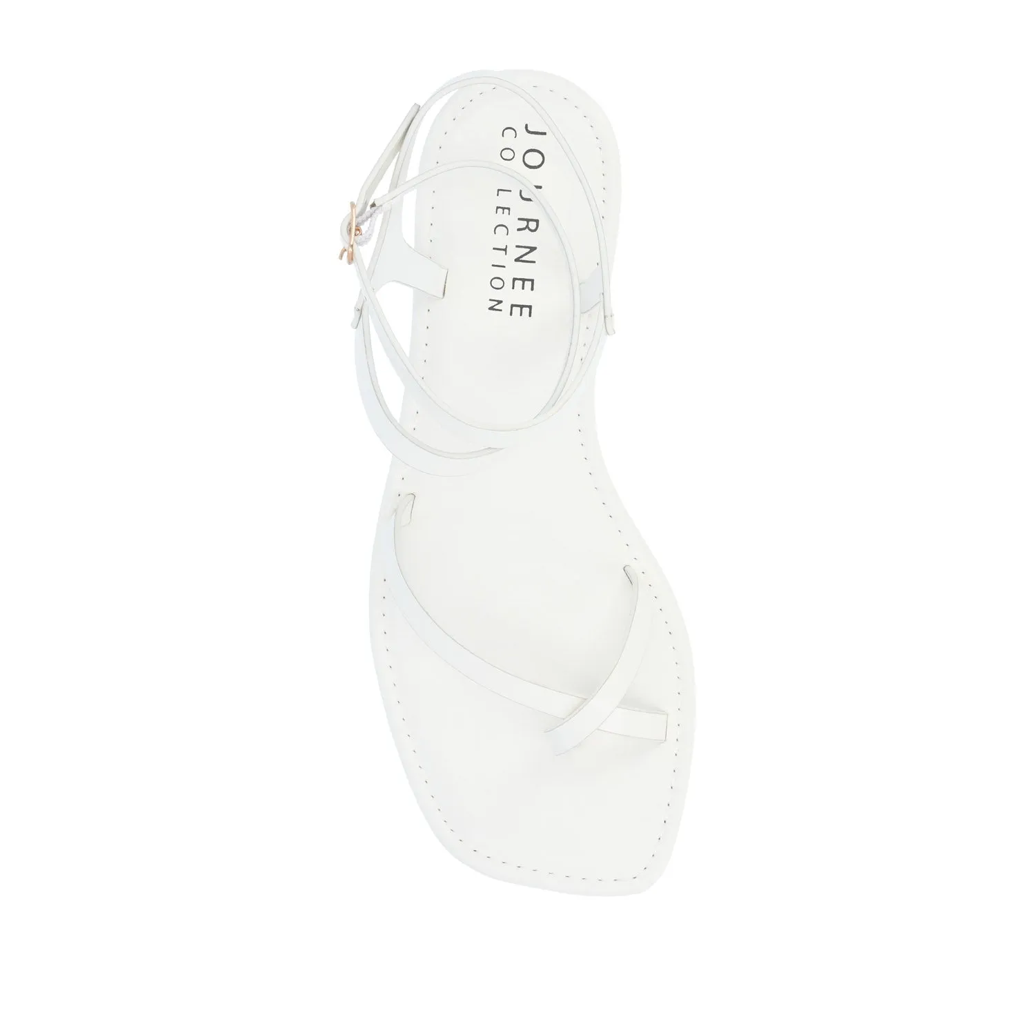 CHARRA MULTI STRAP SANDALS IN PATENT heel arch