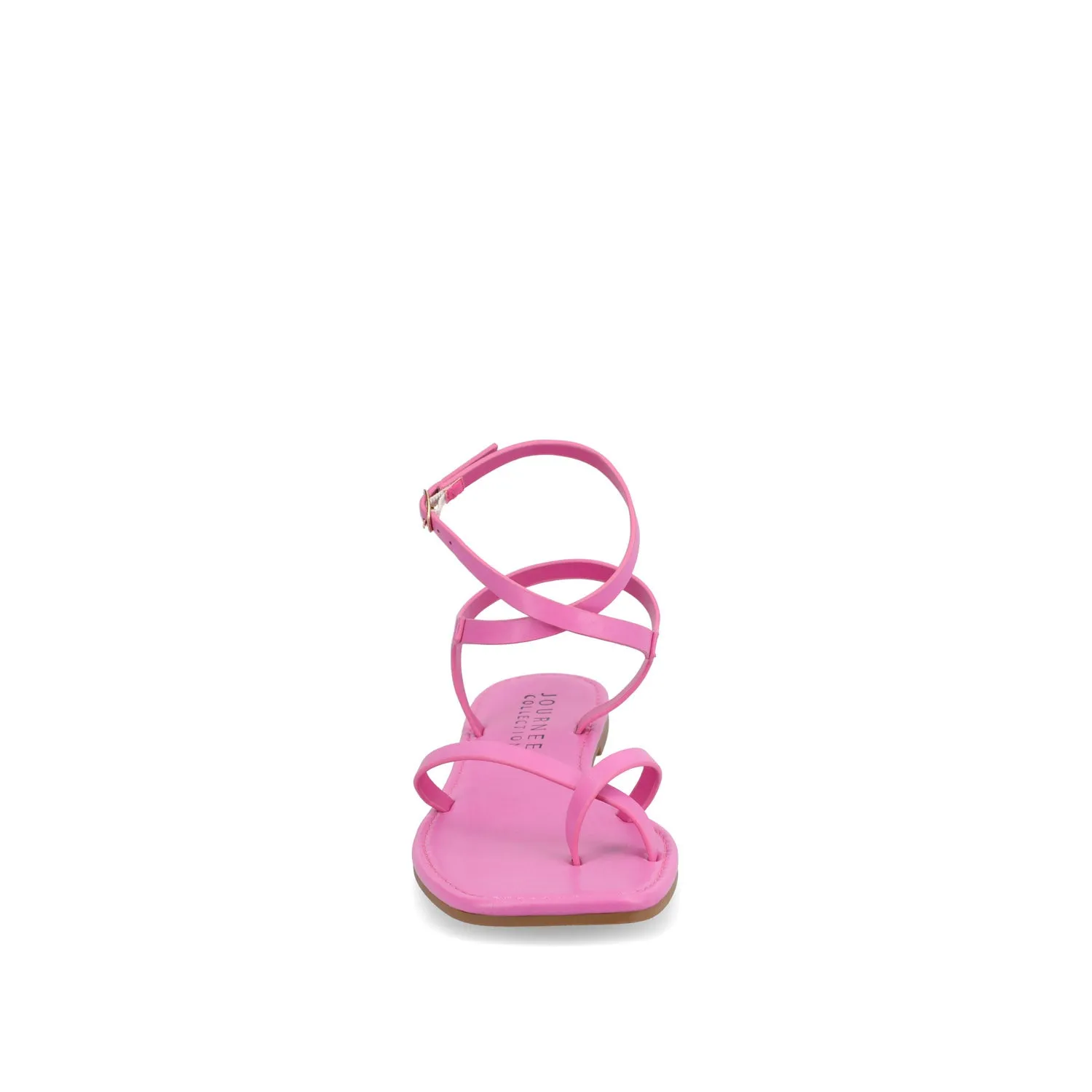 CHARRA MULTI STRAP SANDALS IN PATENT heel arch