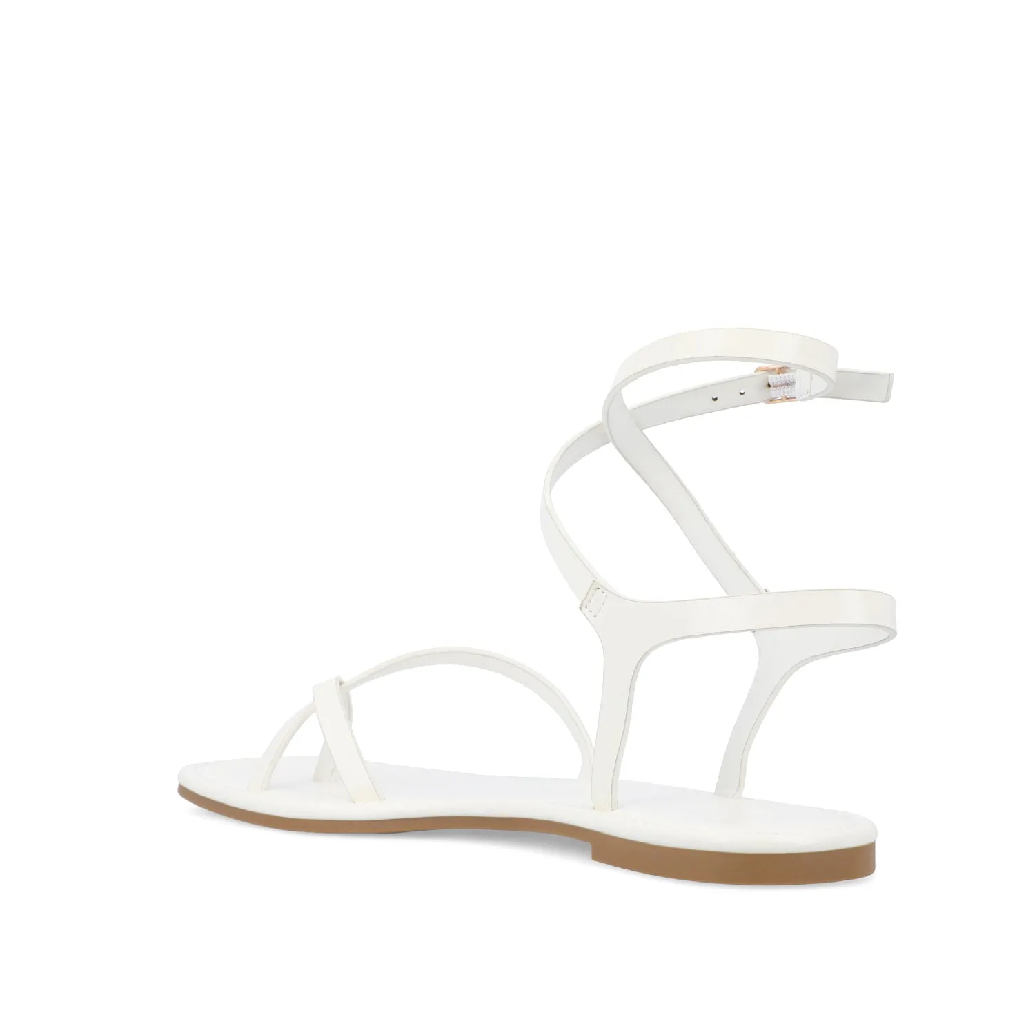 CHARRA MULTI STRAP SANDALS IN PATENT heel arch