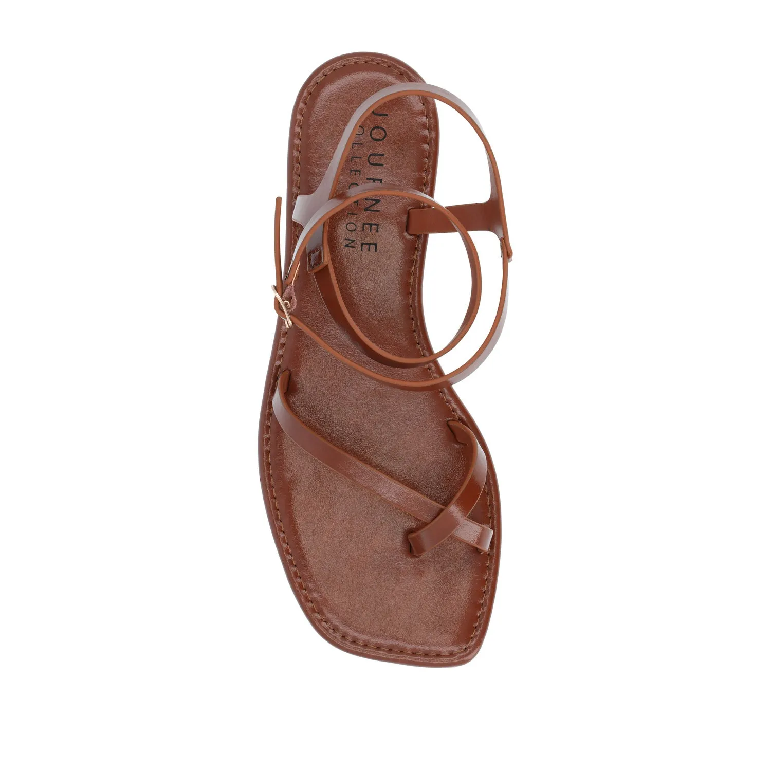 CHARRA MULTI STRAP SANDALS IN PATENT heel arch