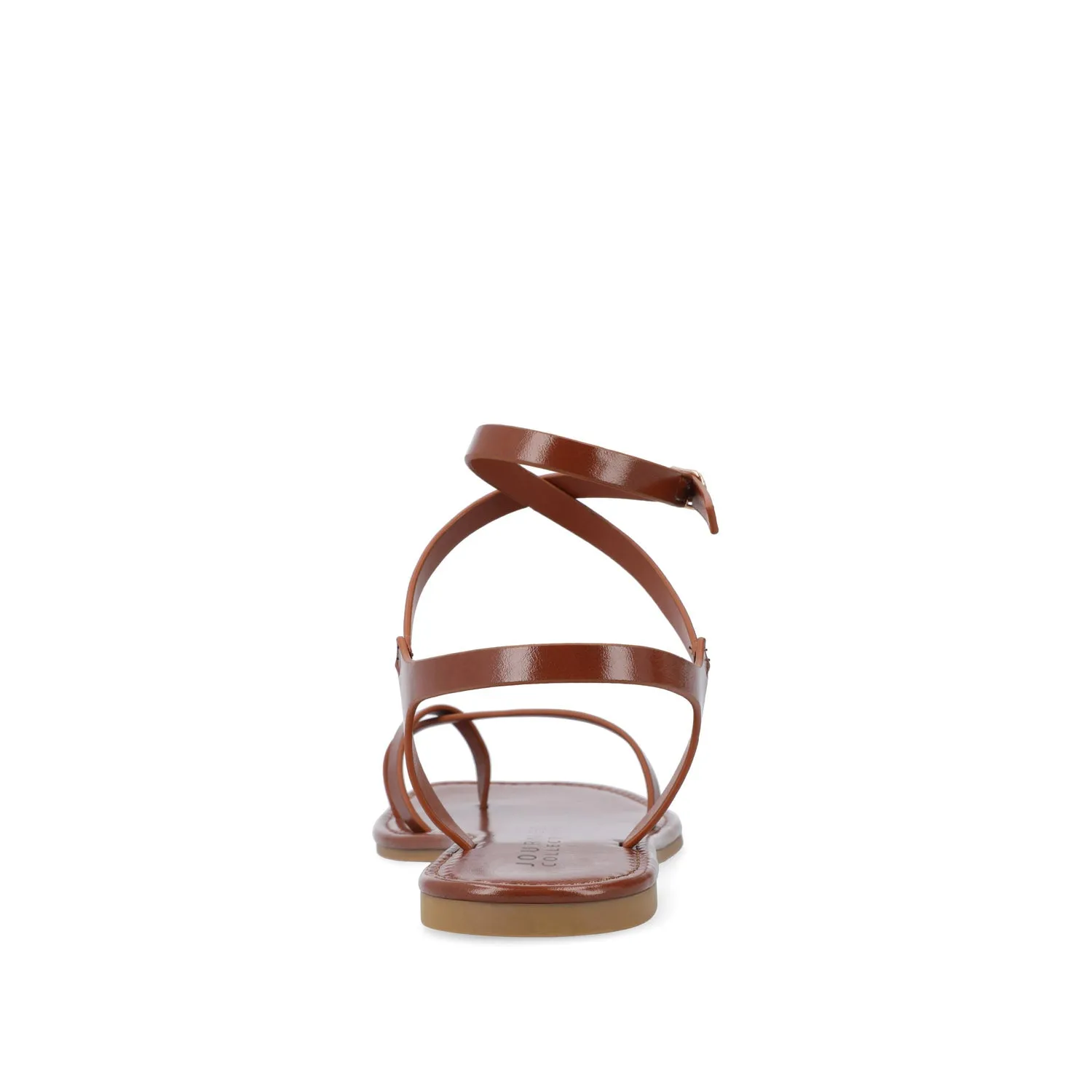 CHARRA MULTI STRAP SANDALS IN PATENT heel arch