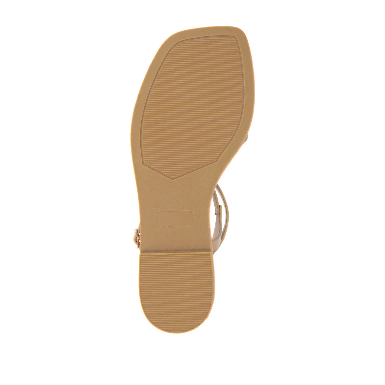 CHARRA MULTI STRAP SANDALS IN PATENT heel arch
