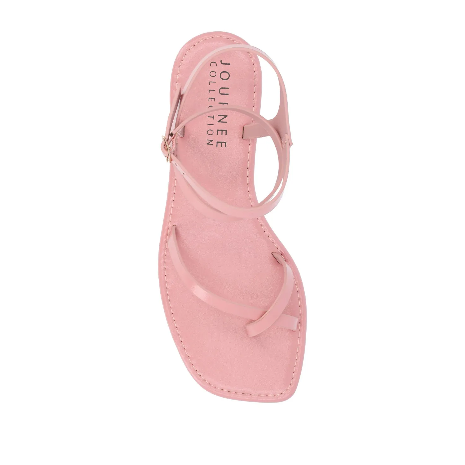 CHARRA MULTI STRAP SANDALS IN PATENT heel arch