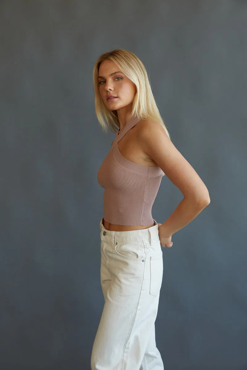 Christie Criss Cross Sculpt Tank retro wave