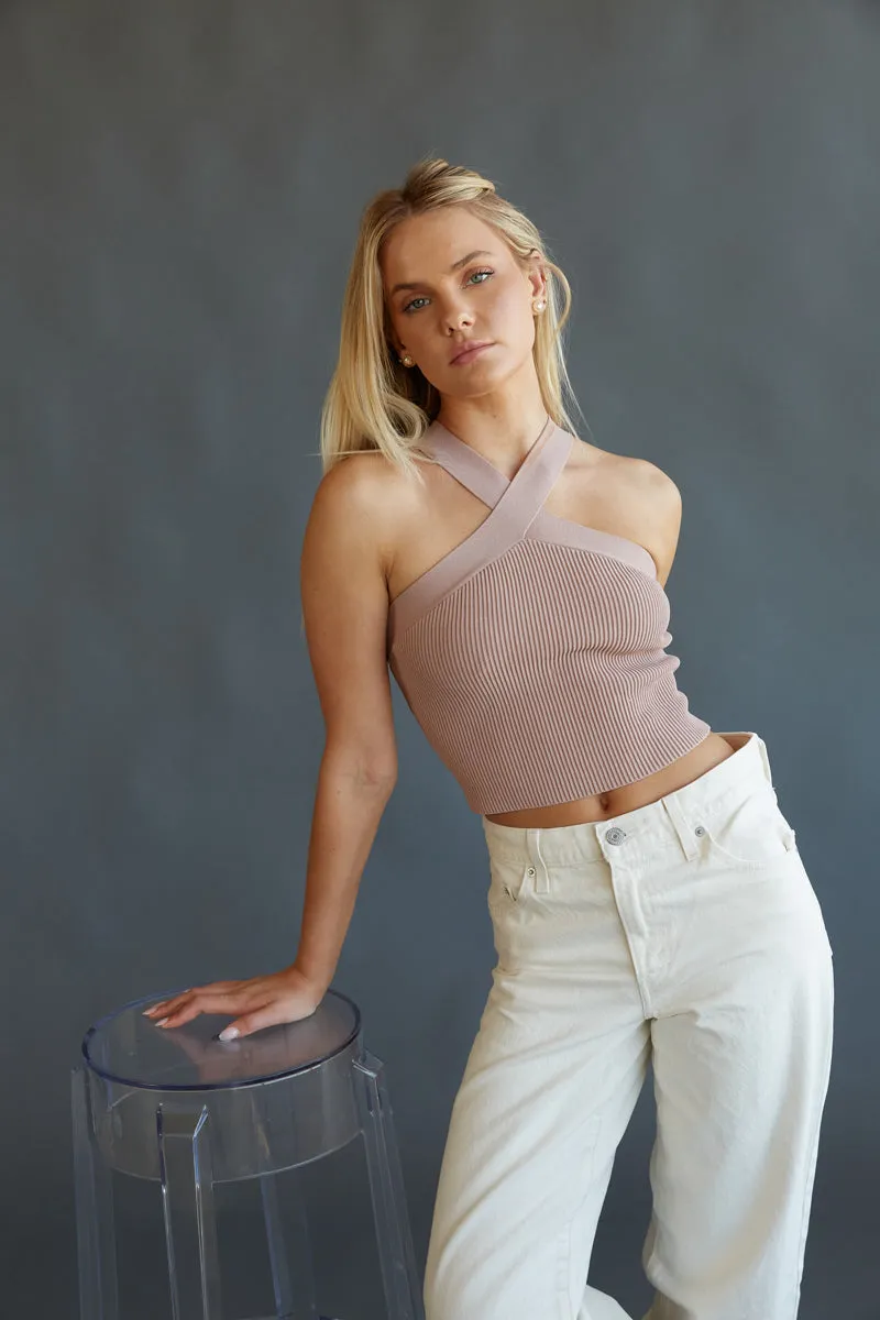 Christie Criss Cross Sculpt Tank retro wave