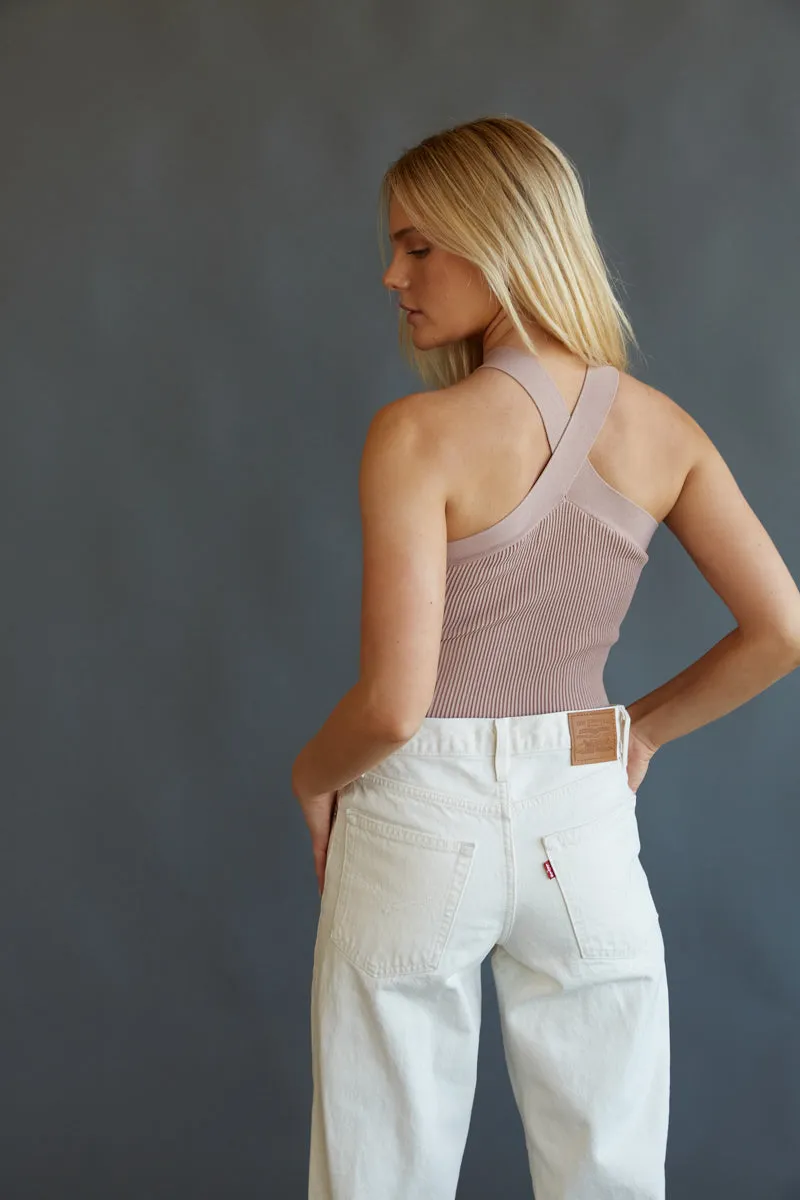 Christie Criss Cross Sculpt Tank retro wave