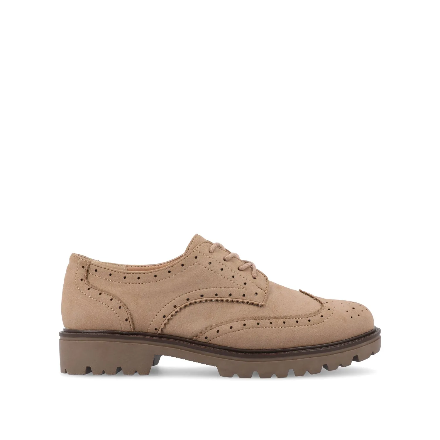 CLAUDIYA OXFORD LOAFER FLAT IN FAUX SUEDE brunch mood