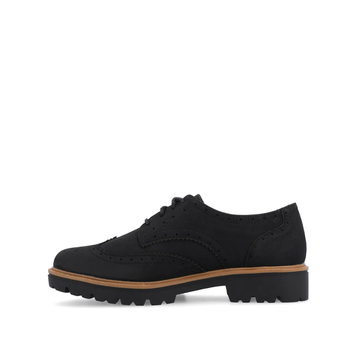 CLAUDIYA OXFORD LOAFER FLAT IN FAUX SUEDE brunch mood
