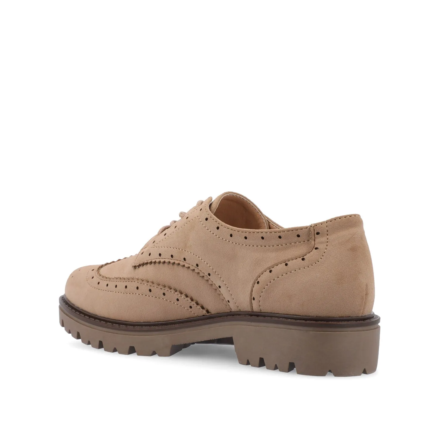 CLAUDIYA OXFORD LOAFER FLAT IN FAUX SUEDE brunch mood