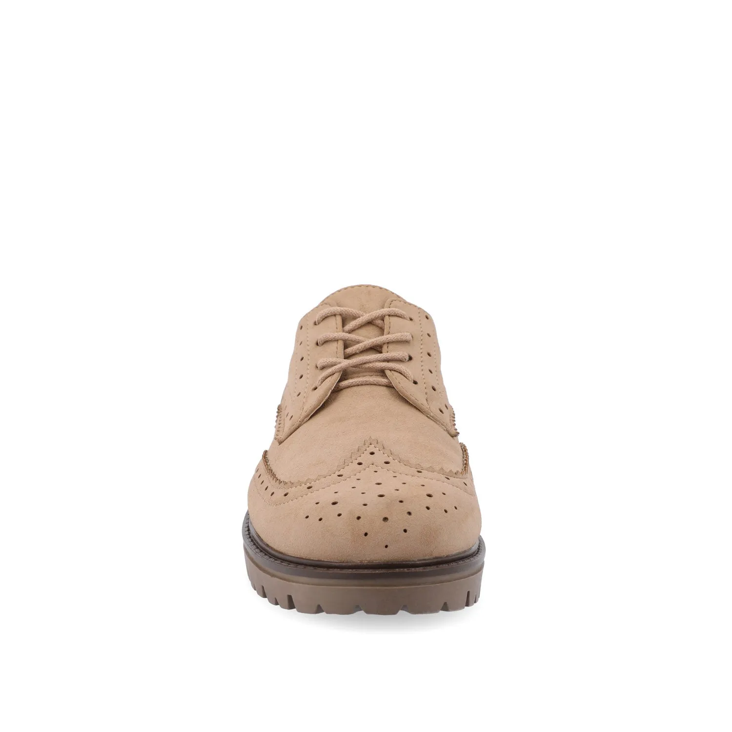 CLAUDIYA OXFORD LOAFER FLAT IN FAUX SUEDE brunch mood