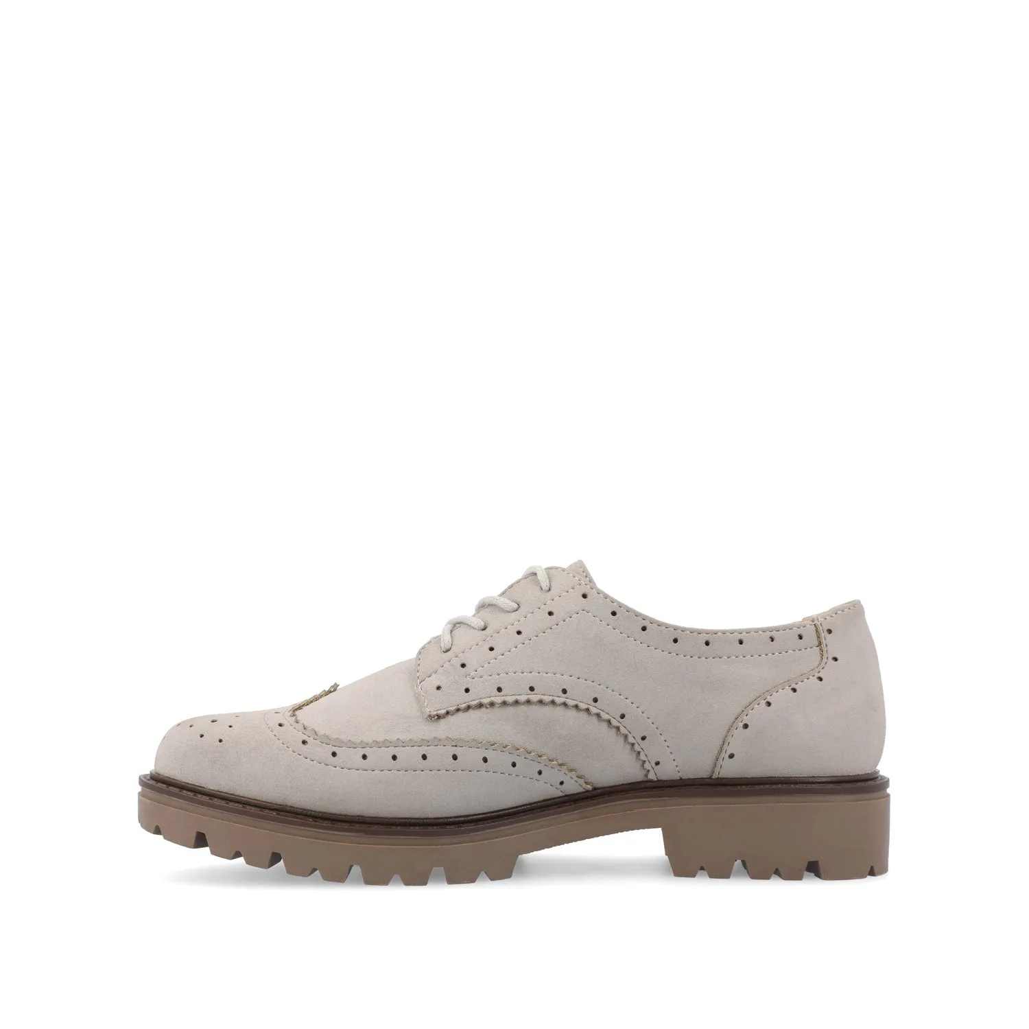 CLAUDIYA OXFORD LOAFER FLAT IN FAUX SUEDE brunch mood