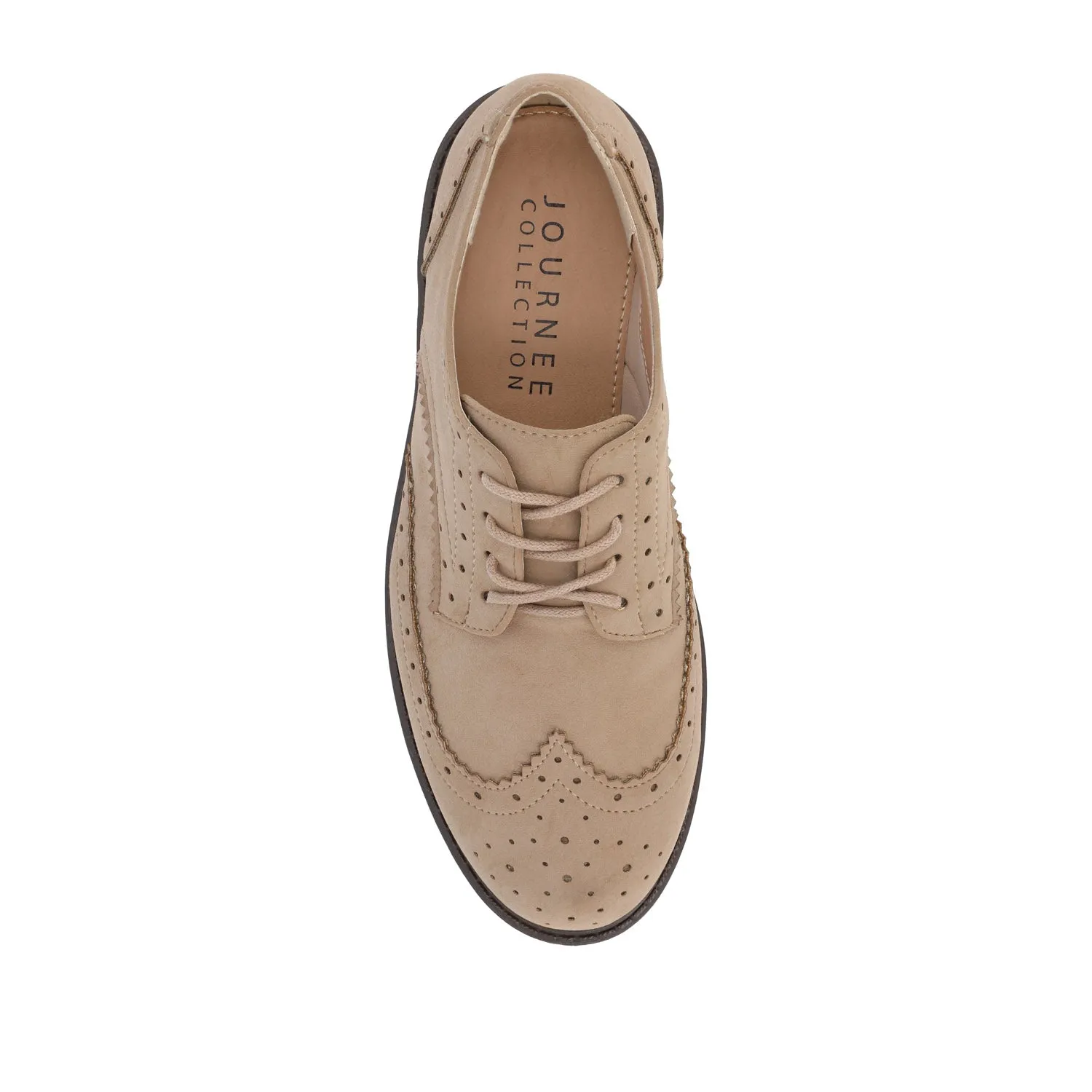 CLAUDIYA OXFORD LOAFER FLAT IN FAUX SUEDE brunch mood