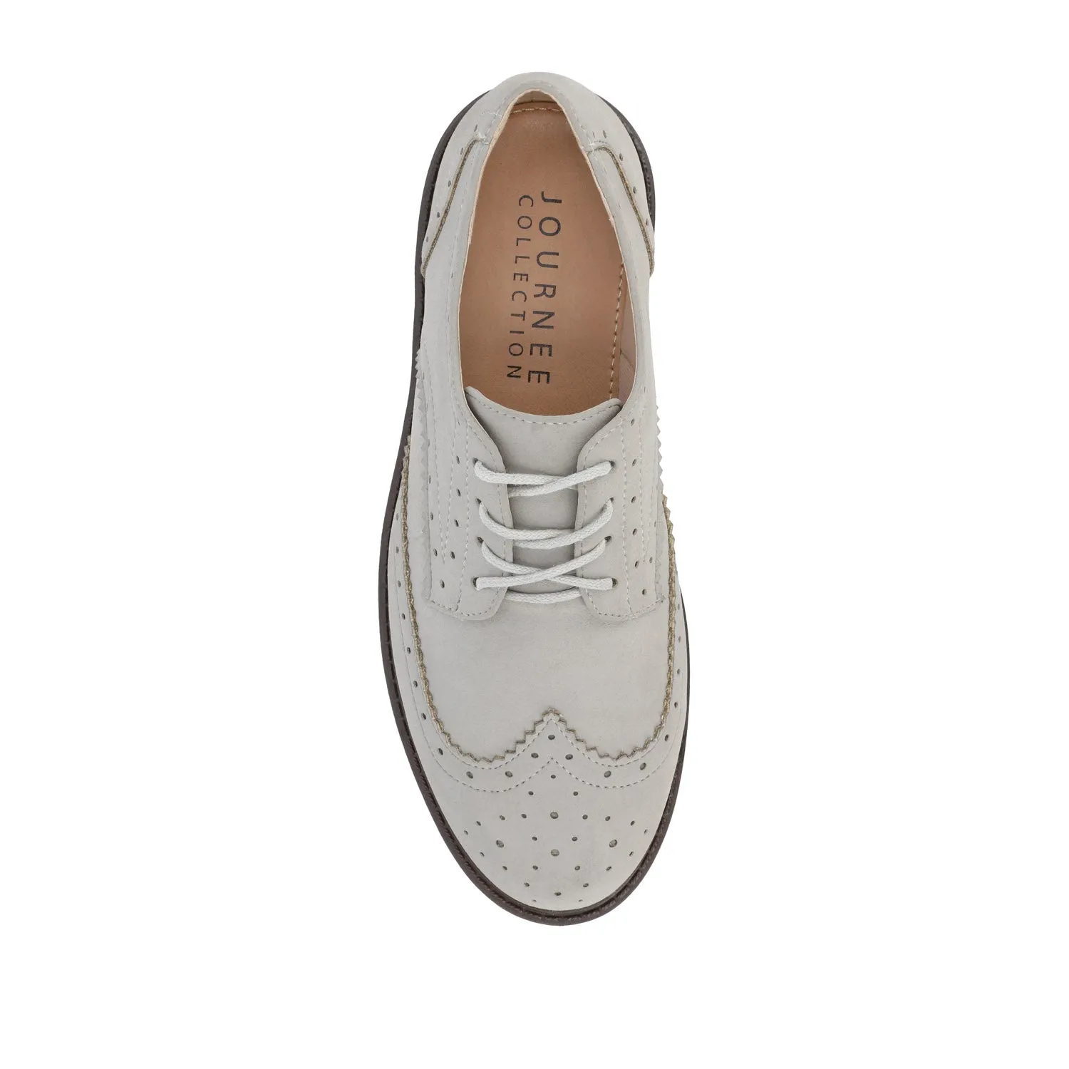 CLAUDIYA OXFORD LOAFER FLAT IN FAUX SUEDE brunch mood
