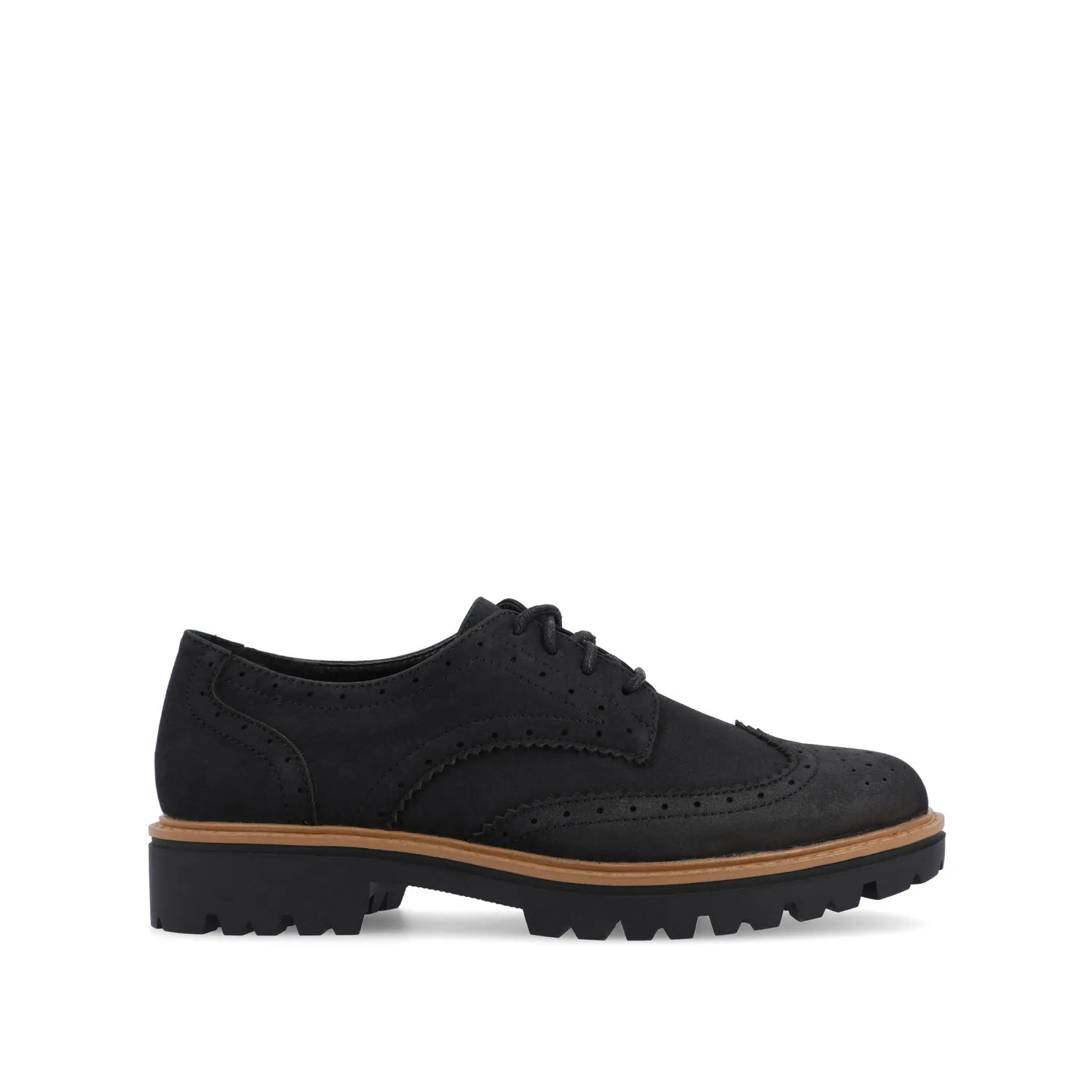 CLAUDIYA OXFORD LOAFER FLAT IN FAUX SUEDE brunch mood