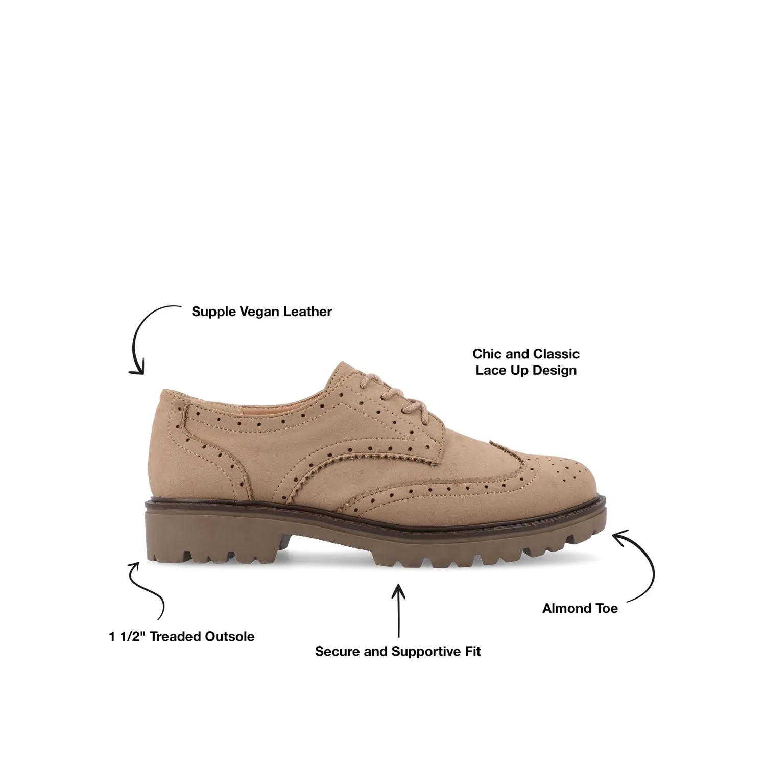 CLAUDIYA OXFORD LOAFER FLAT IN FAUX SUEDE brunch mood