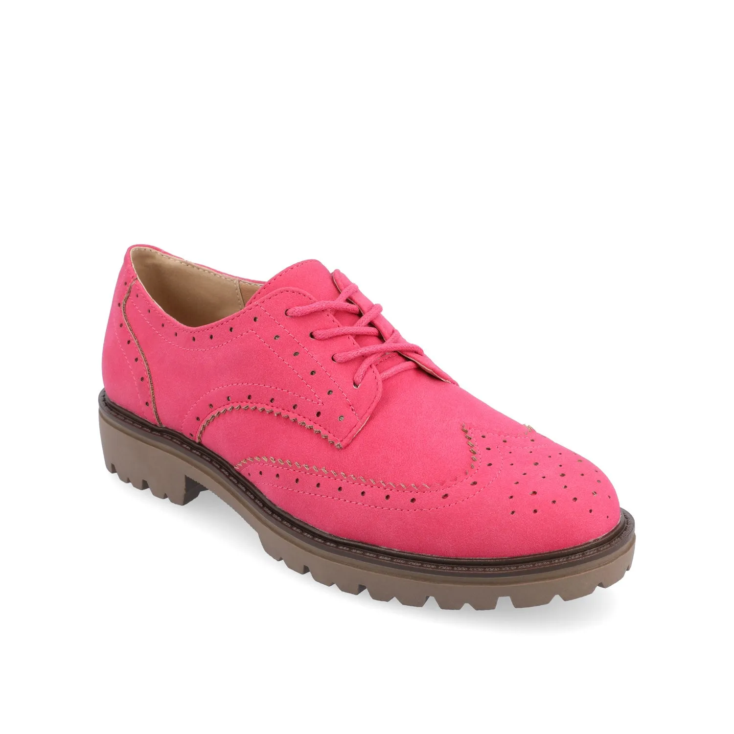 CLAUDIYA OXFORD LOAFER FLAT IN FAUX SUEDE brunch mood