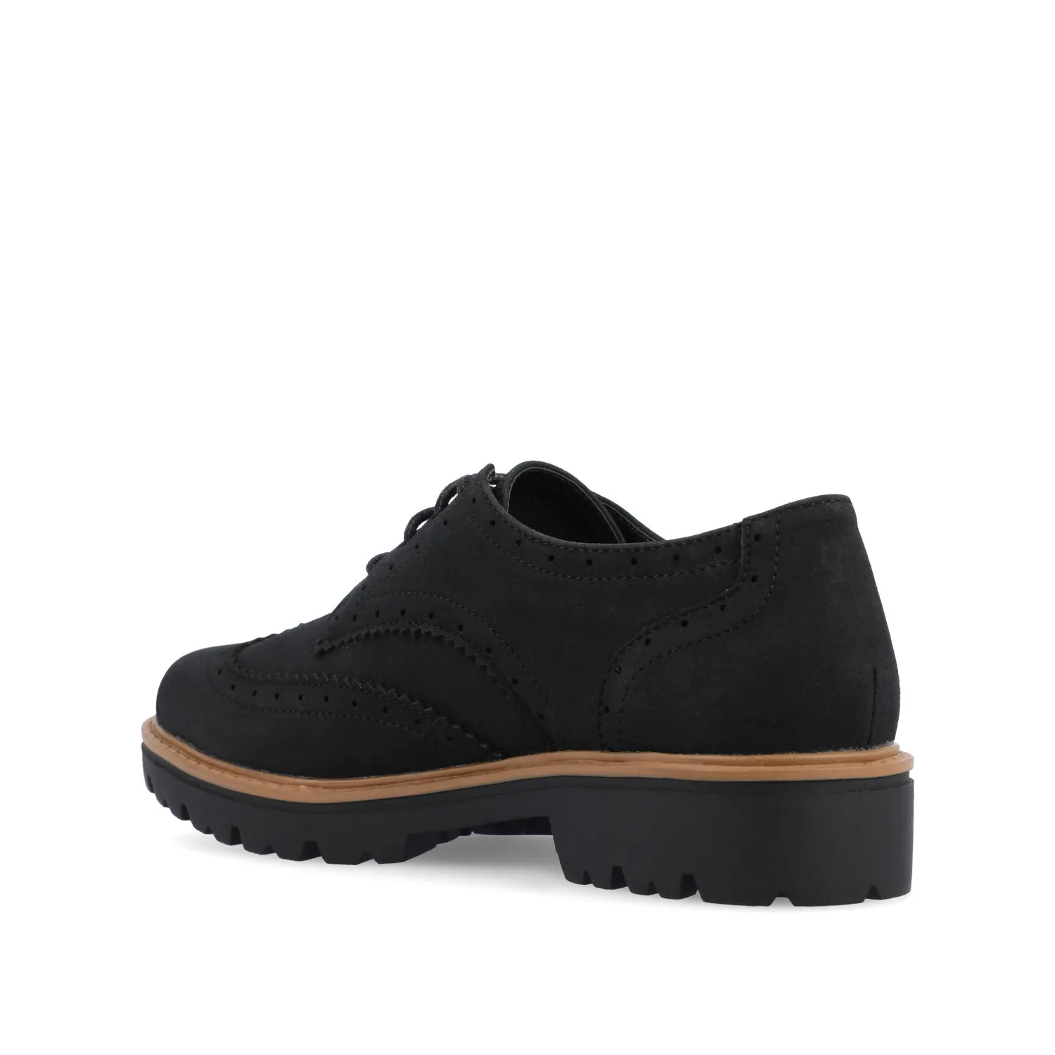 CLAUDIYA OXFORD LOAFER FLAT IN FAUX SUEDE brunch mood