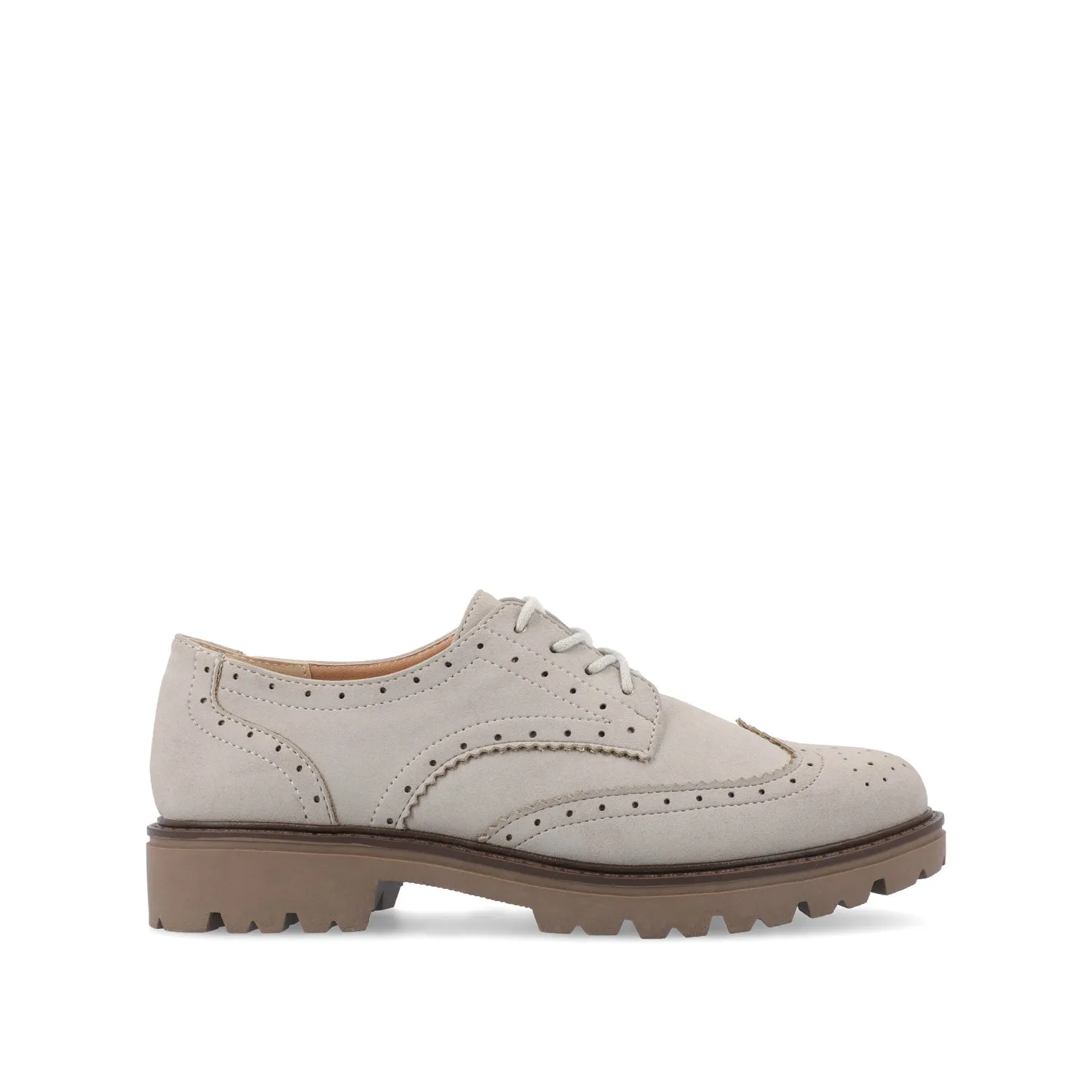 CLAUDIYA OXFORD LOAFER FLAT IN FAUX SUEDE brunch mood